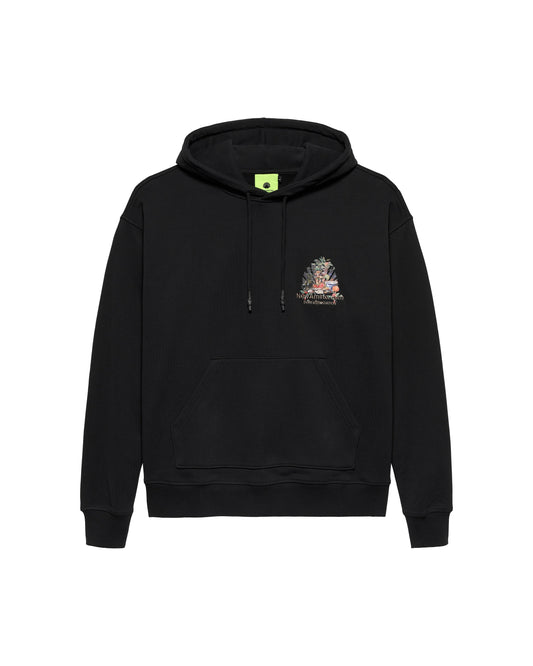 FULL EMBROIDERED BUFFET HOODIE BLACK