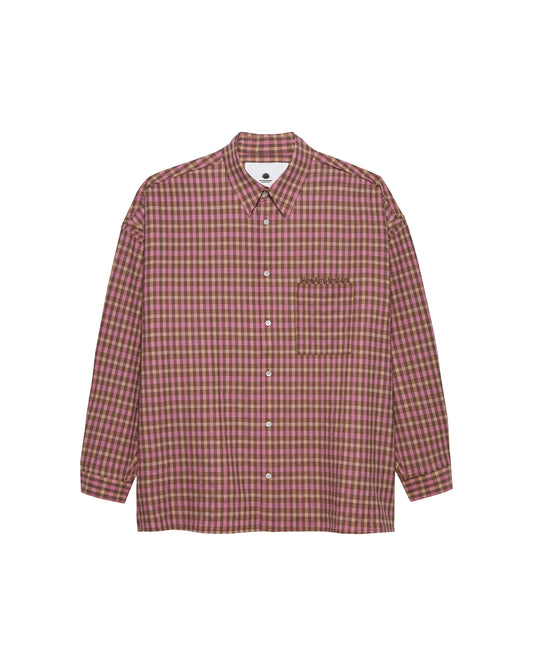 RAW EDGE FLUID SHIRT PINK CHECK