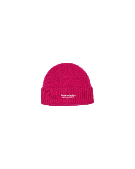 FUZZY LOGO BEANIE MAGENTA