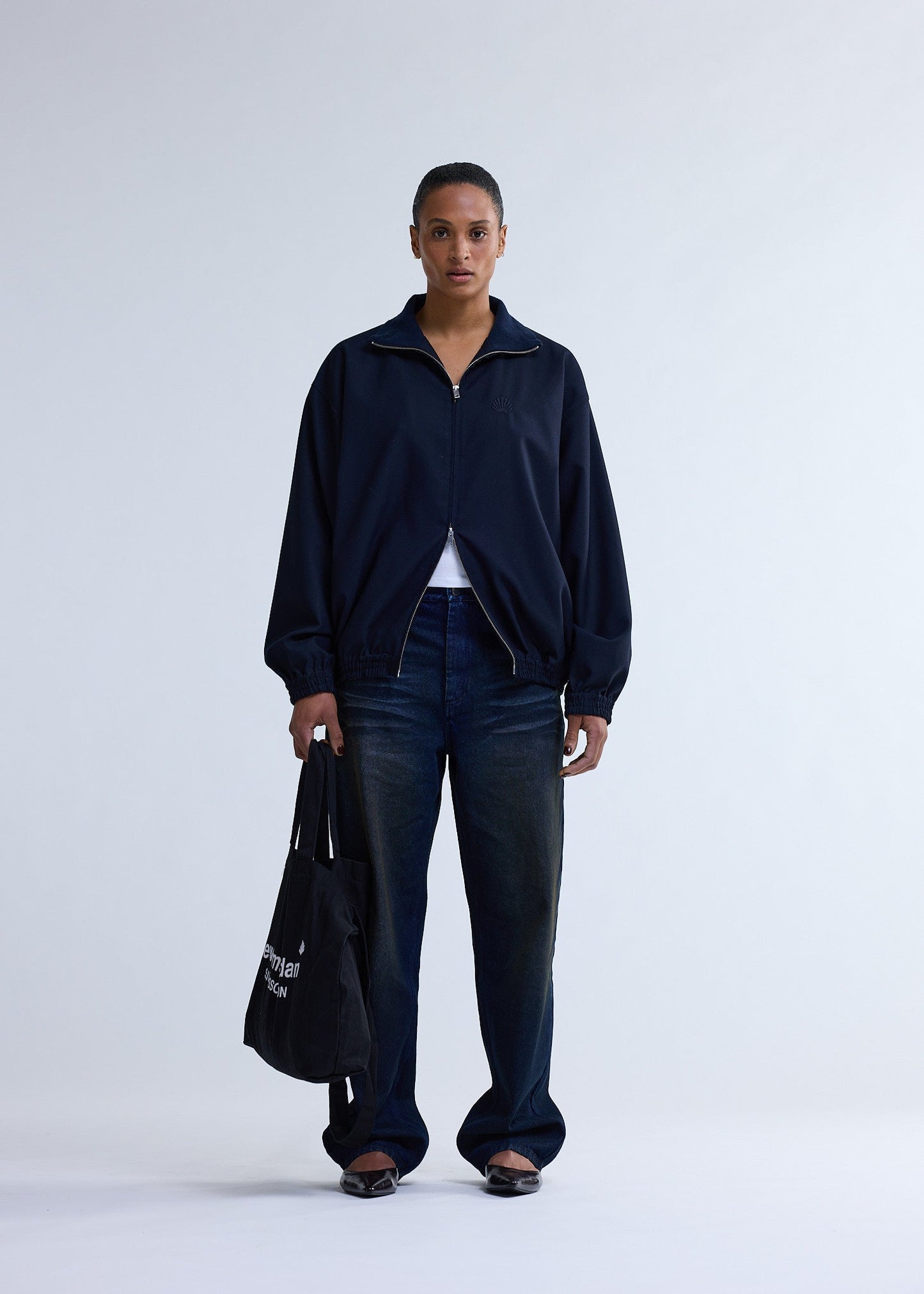 WOOL TRACK JACKET MIDNIGHT | Midnight