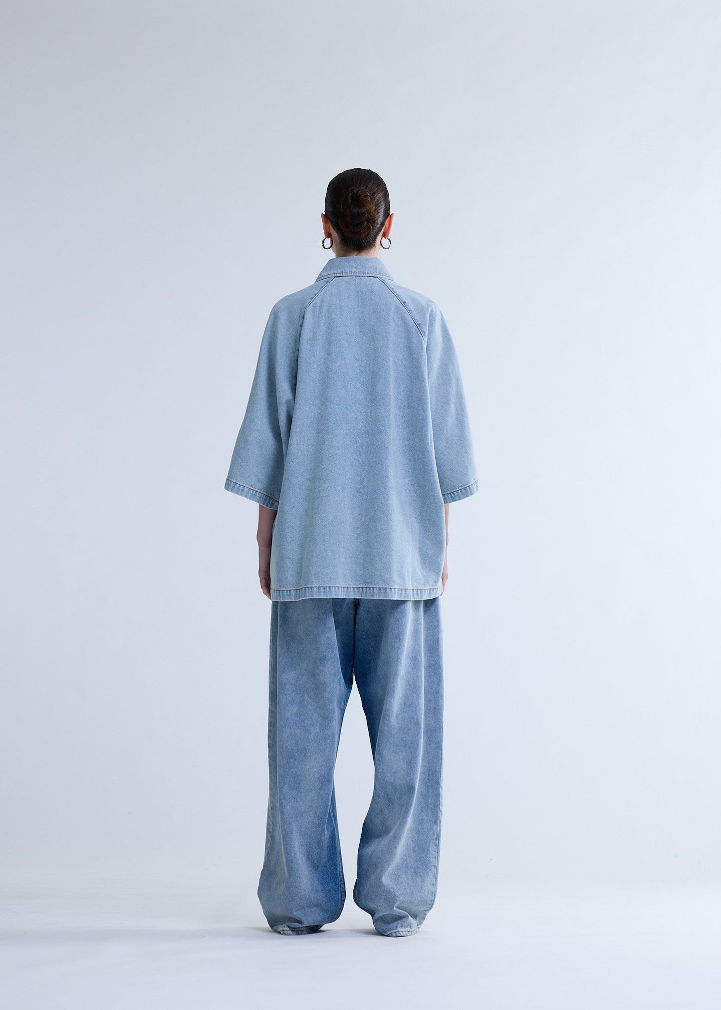 LYOCELL SHORT SLEEVES LIGHT BLUE | Light blue