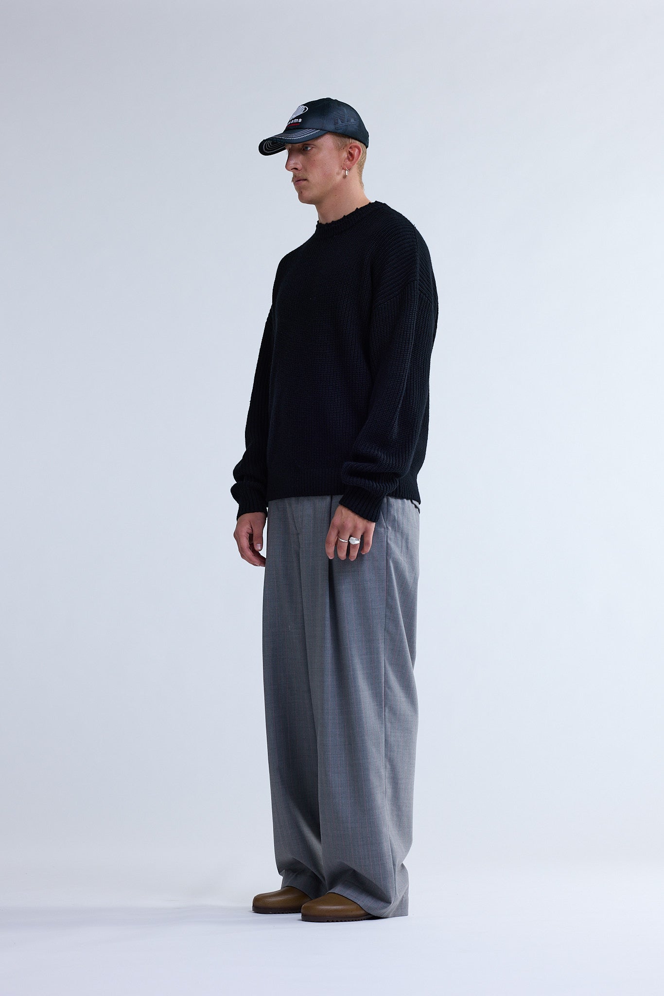 BIG LOGO CREWNECK KNIT BLACK/NIGHT | Black
