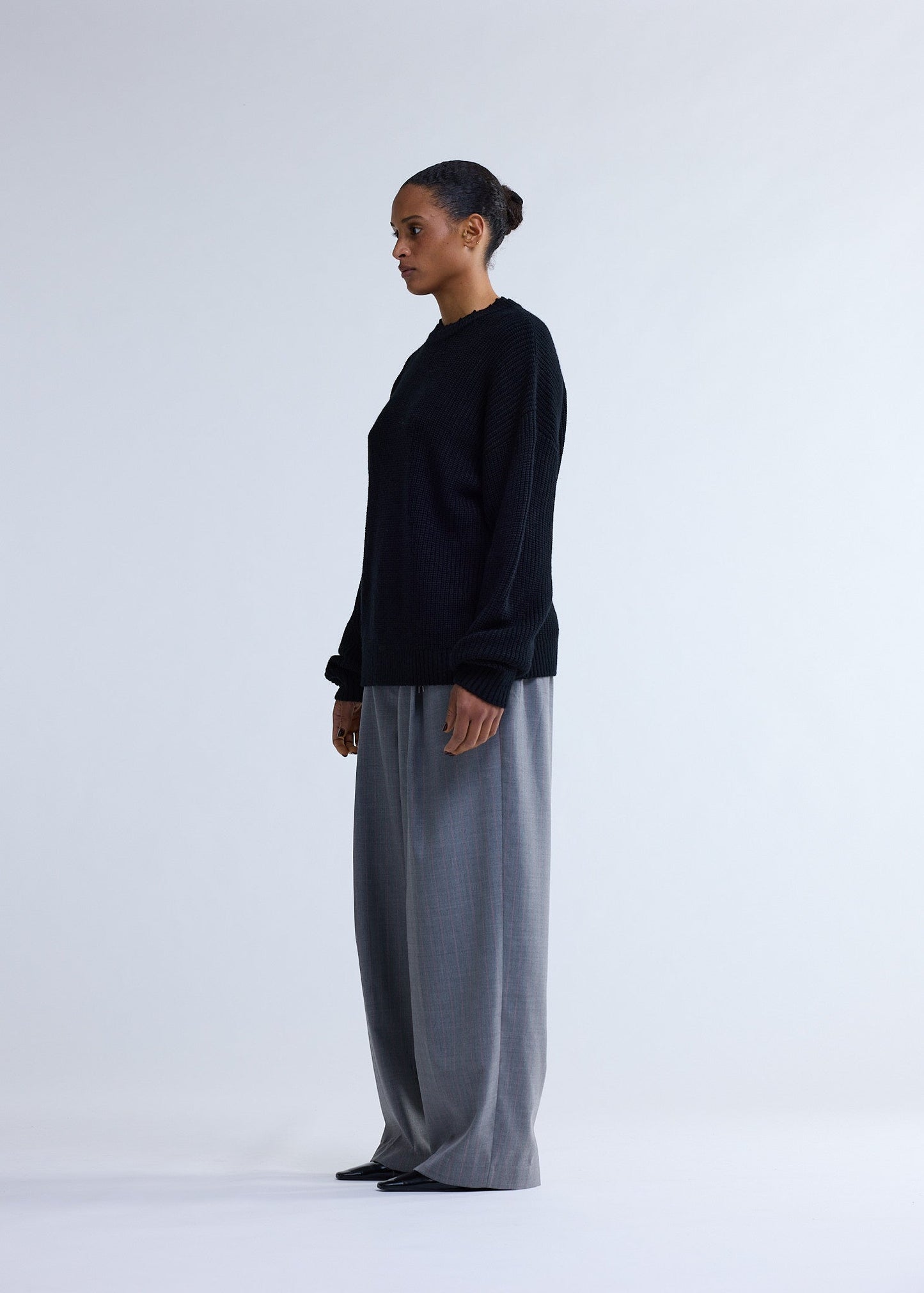 BIG LOGO CREWNECK KNIT BLACK/NIGHT | Black