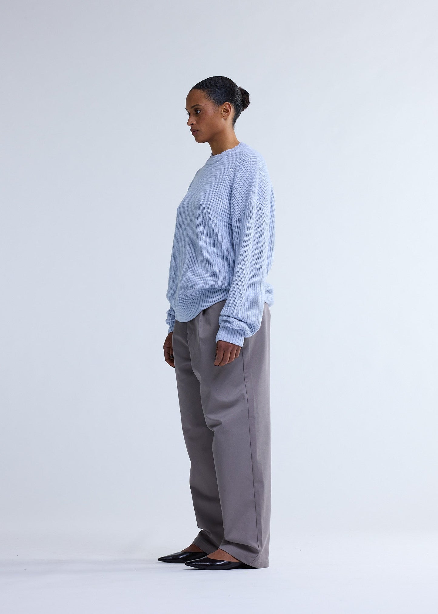 BIG LOGO CREWNECK BABY BLUE/ECRU | Baby blue