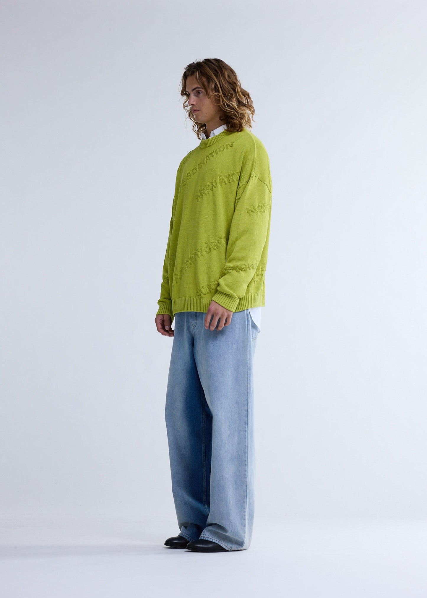 LOGO JACQUARD KNIT SAFETY YELLOW | Safety yellow
