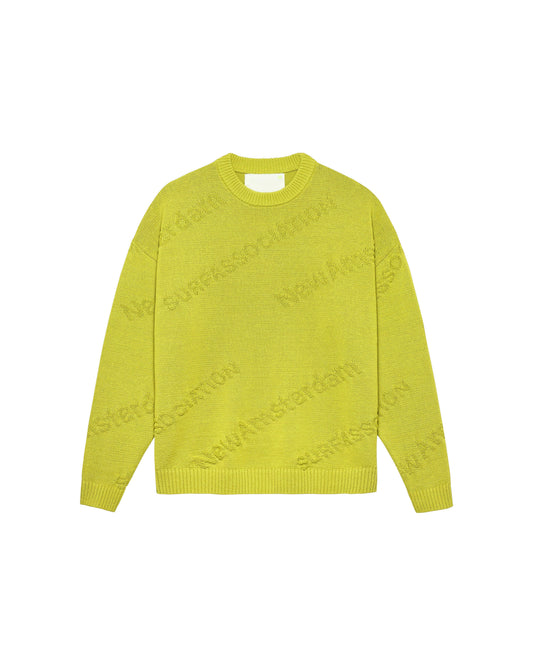 LOGO JACQUARD KNIT SAFETY YELLOW | Safety yellow