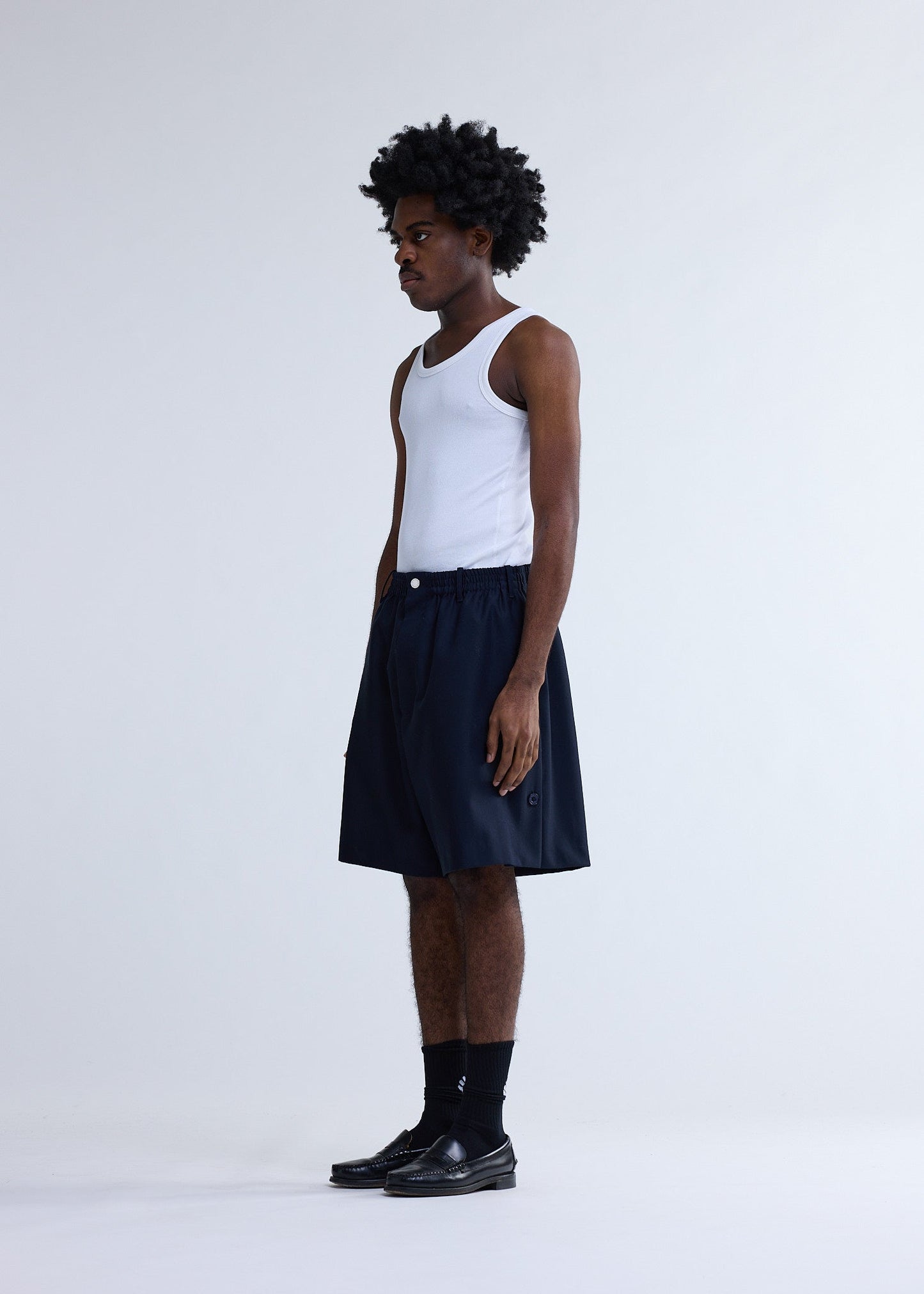 WOOL TRACK SHORTS MIDNIGHT | Midnight