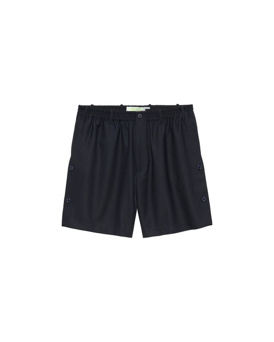 WOOL TRACK SHORTS MIDNIGHT | Midnight