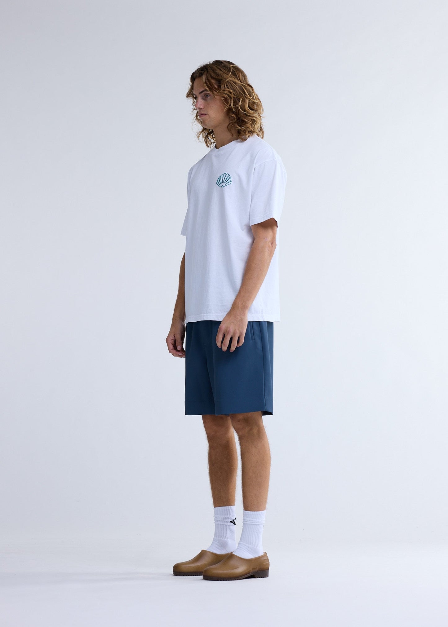 LOGO TEE + WHITE/SEA GREEN | White