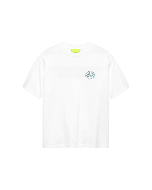 LOGO TEE + WHITE/SEA GREEN | White