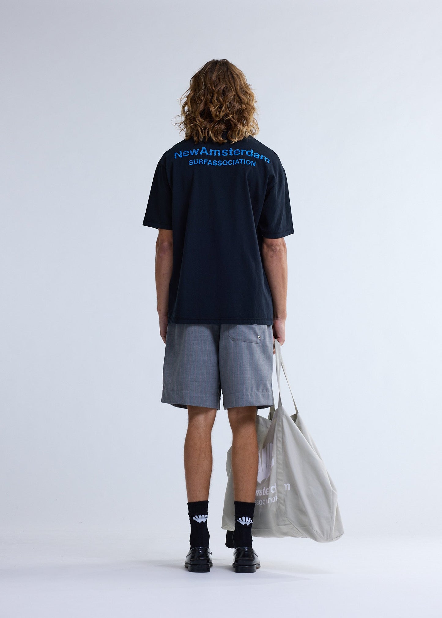 LOGO TEE + BLACK/ACID BLUE | Black