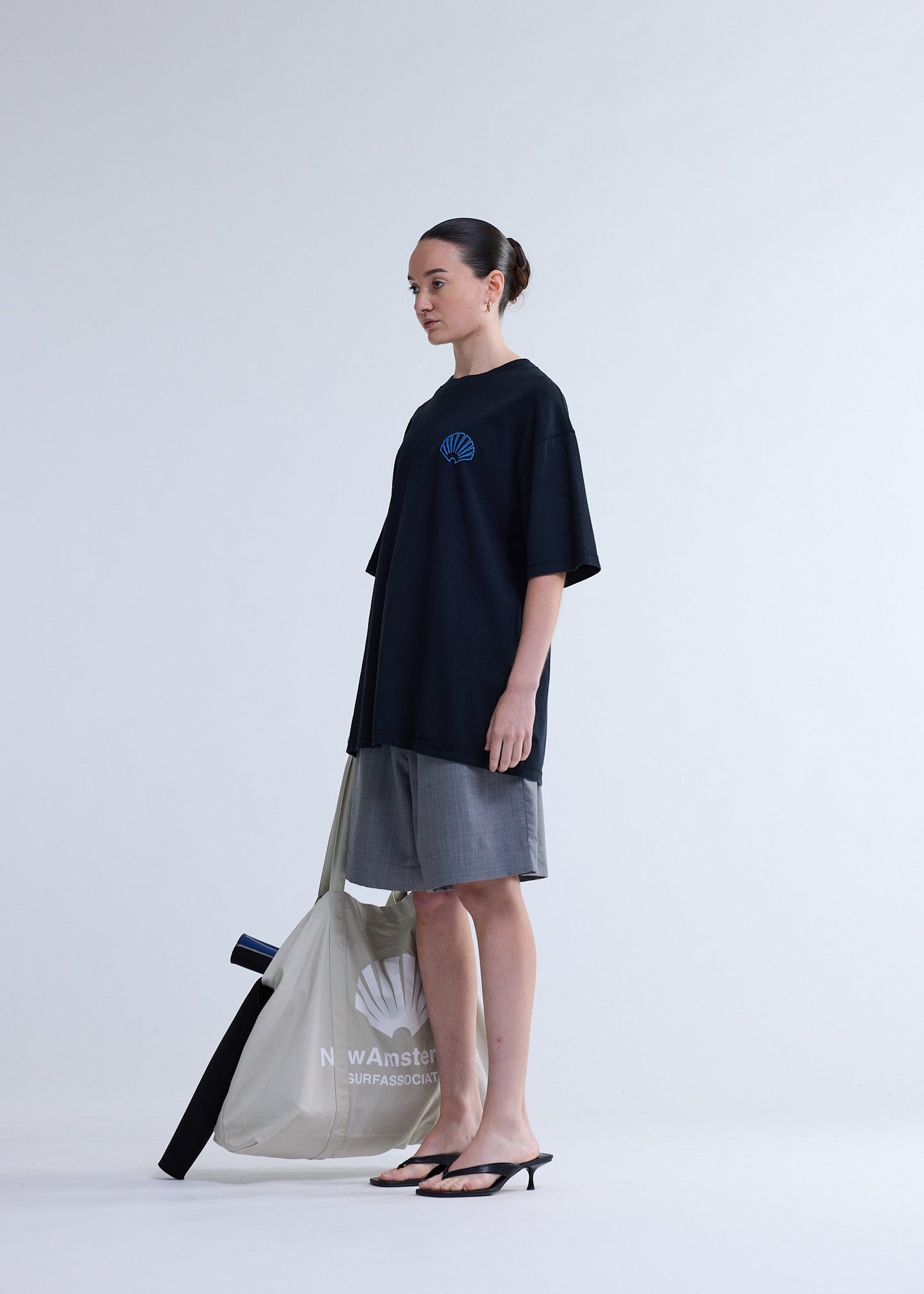 LOGO TEE + BLACK/ACID BLUE | Black