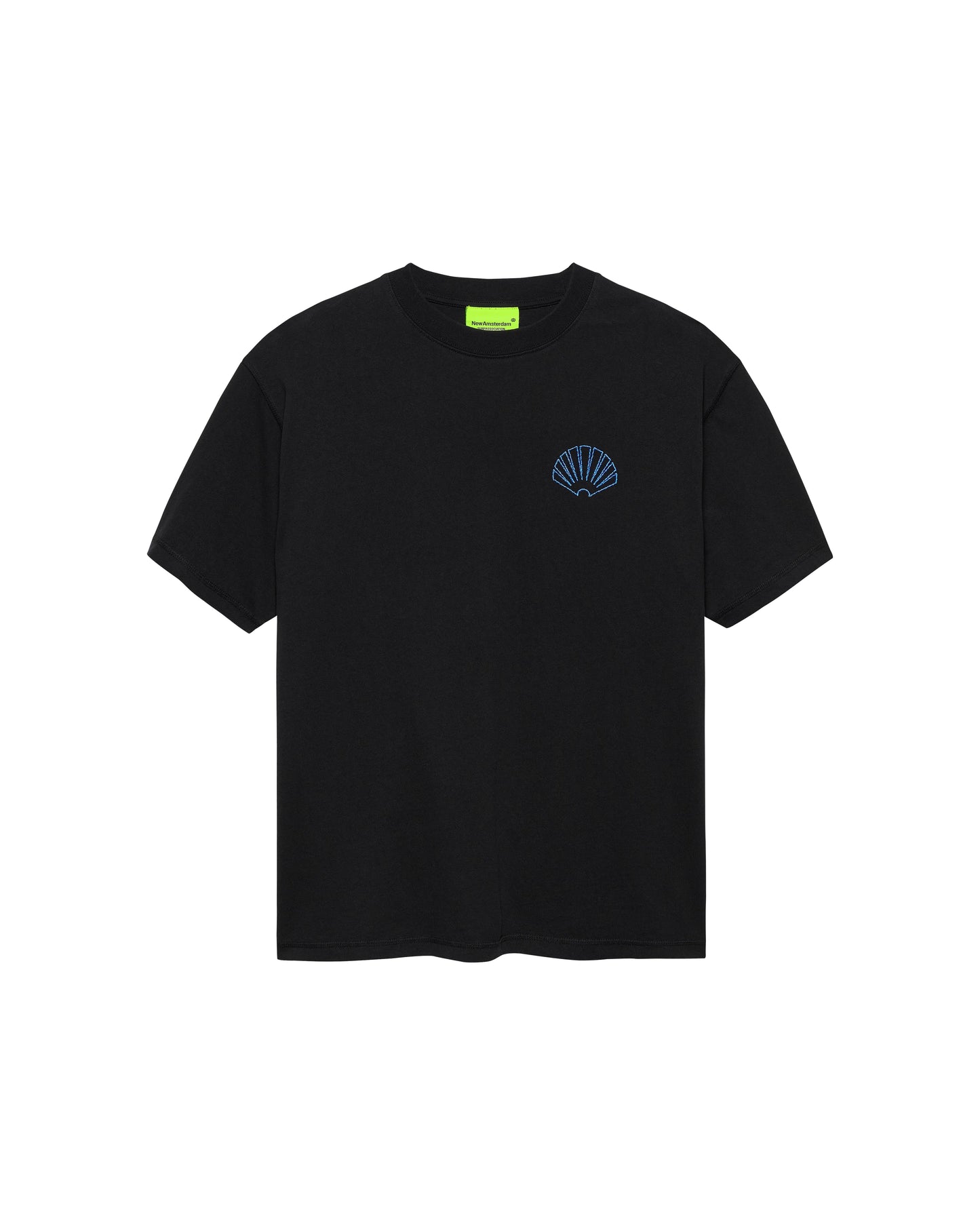 LOGO TEE + BLACK/ACID BLUE | Black