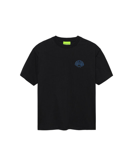 LOGO TEE + BLACK/ACID BLUE | Black