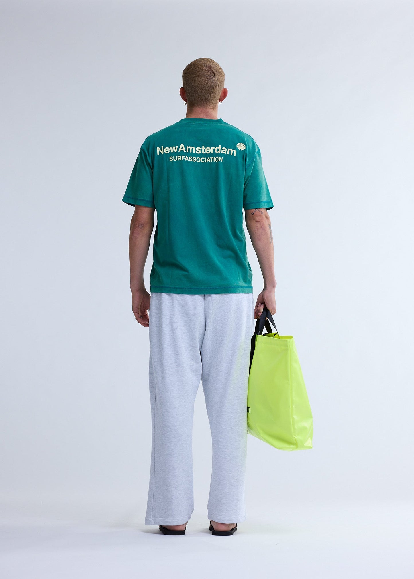 LOGO TEE SEA GREEN/BUTTER YELLOW | Sea green