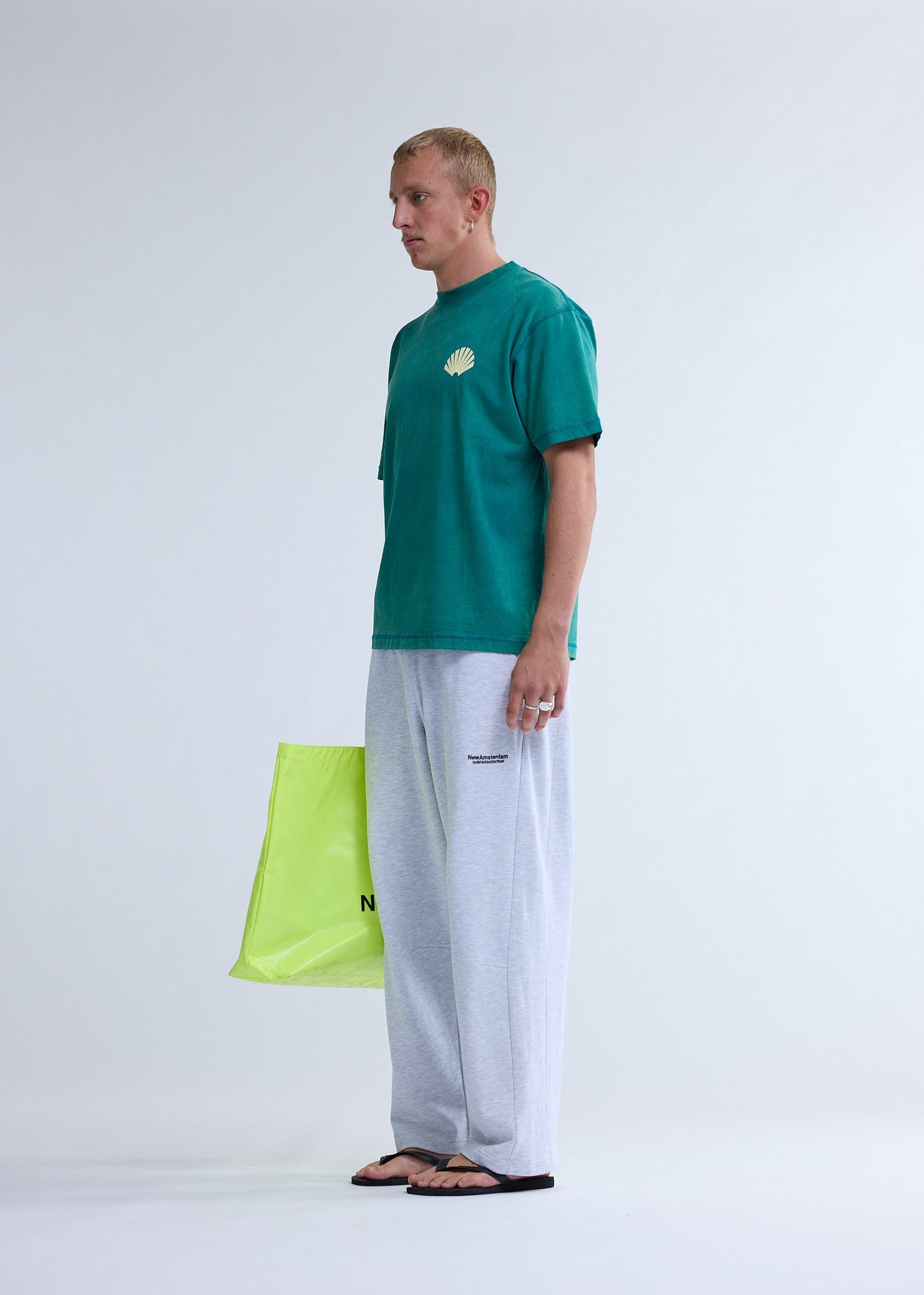 LOGO TEE SEA GREEN/BUTTER YELLOW | Sea green