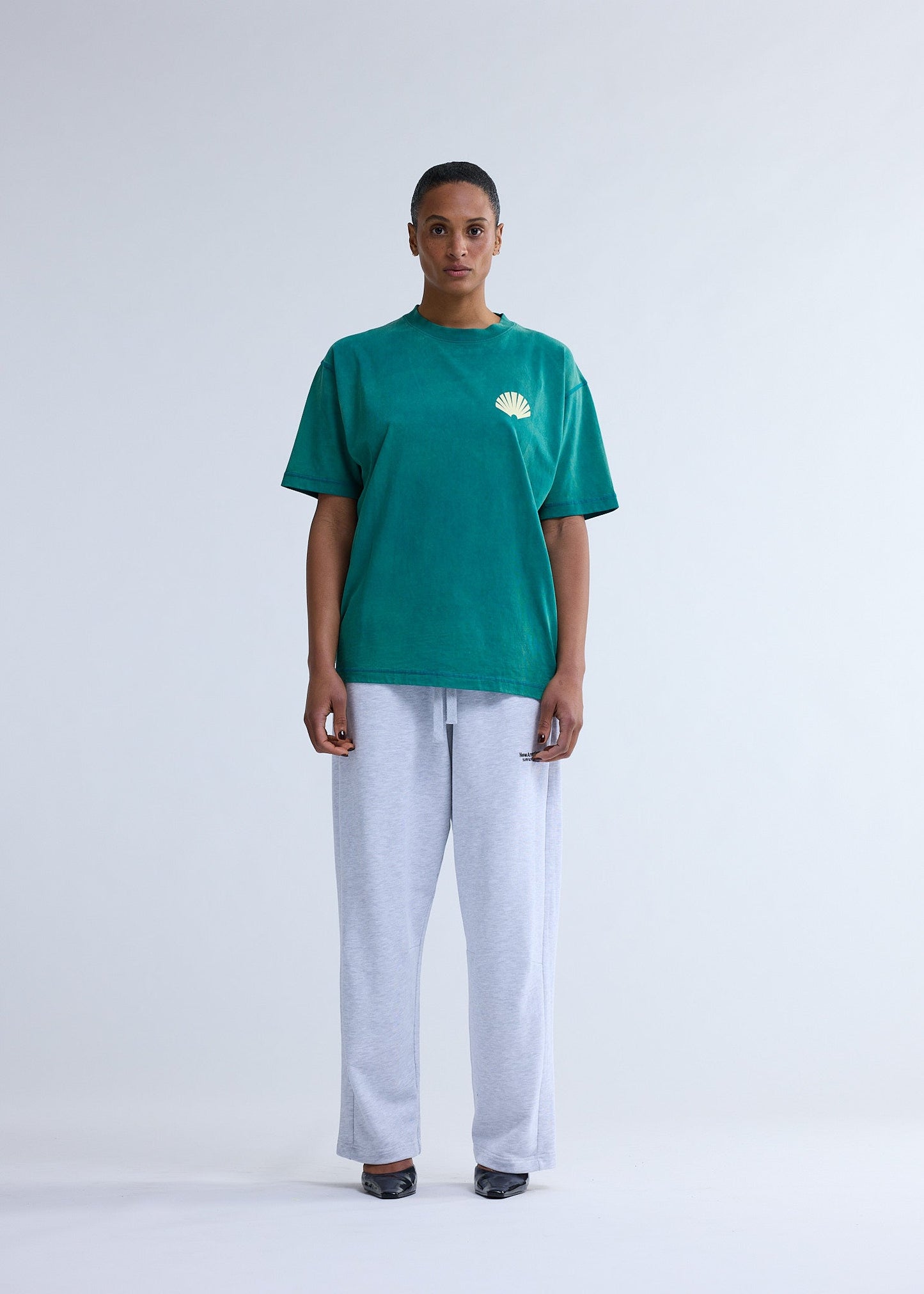 LOGO TEE SEA GREEN/BUTTER YELLOW | Sea green
