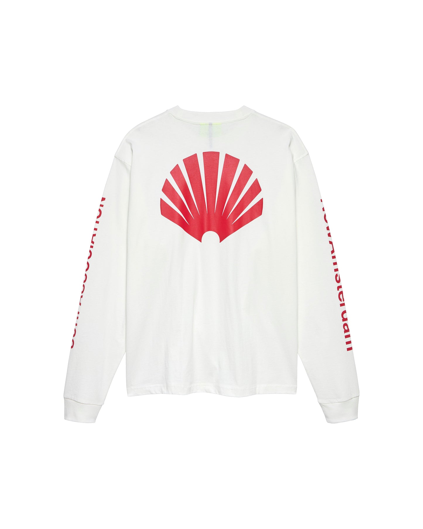 LOGO LONGSLEEVE WASHED WHITE/DEEP RED | Washed White