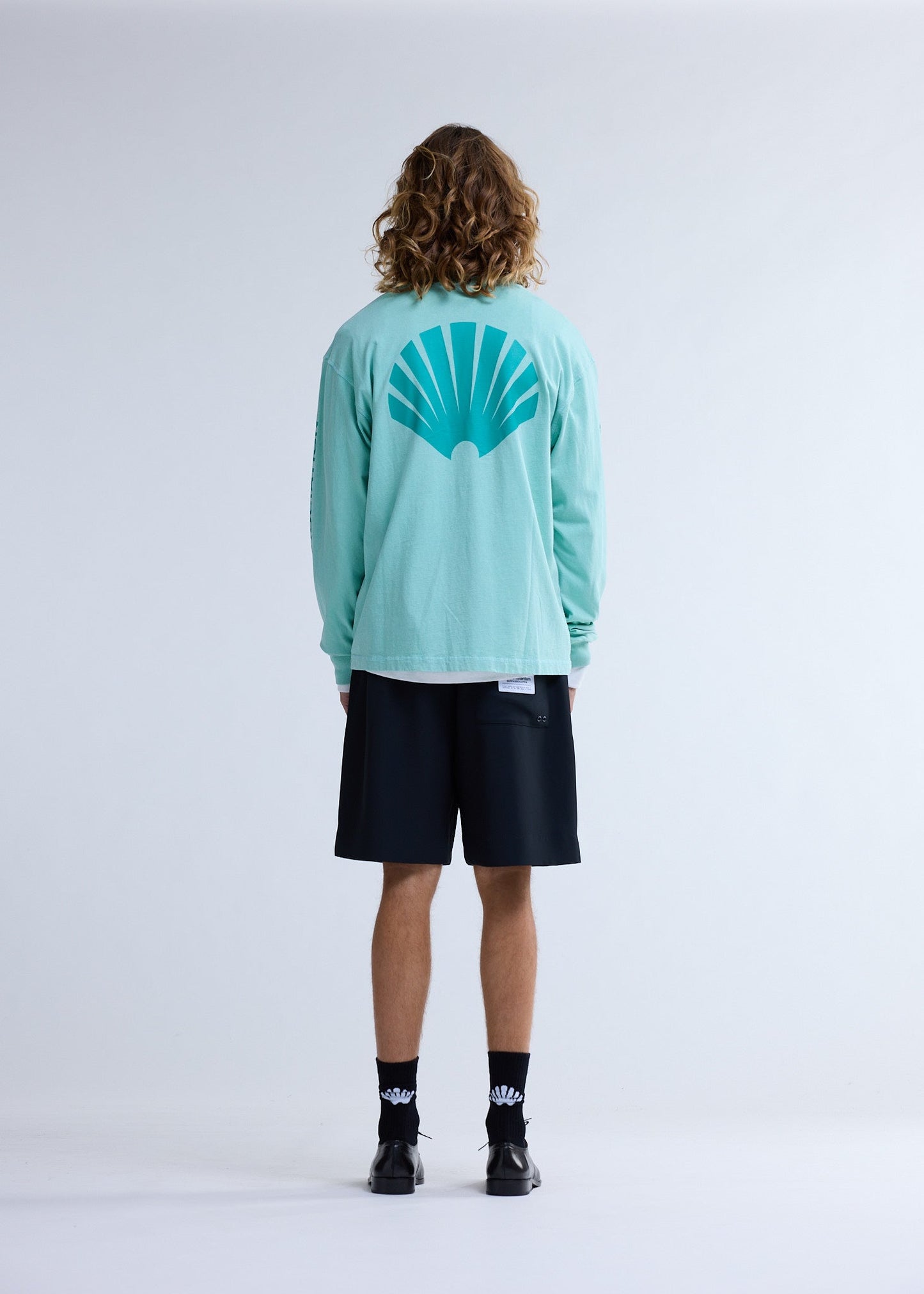LOGO LONGSLEEVE OCEAN WAVE/SEA GREEN | Mint