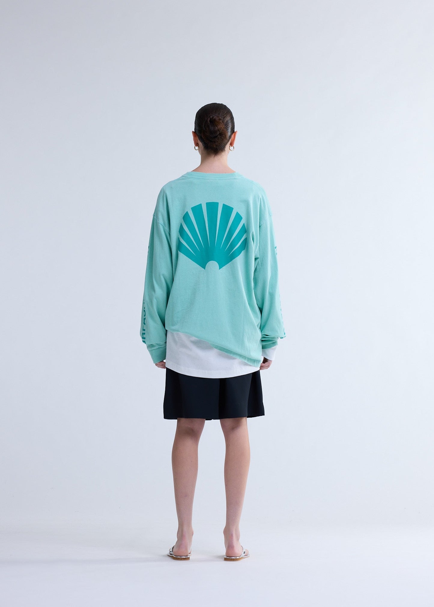 LOGO LONGSLEEVE OCEAN WAVE/SEA GREEN | Mint