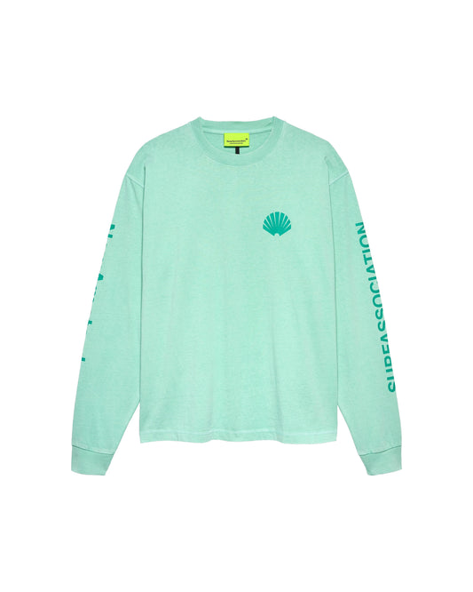LOGO LONGSLEEVE OCEAN WAVE/SEA GREEN | Mint