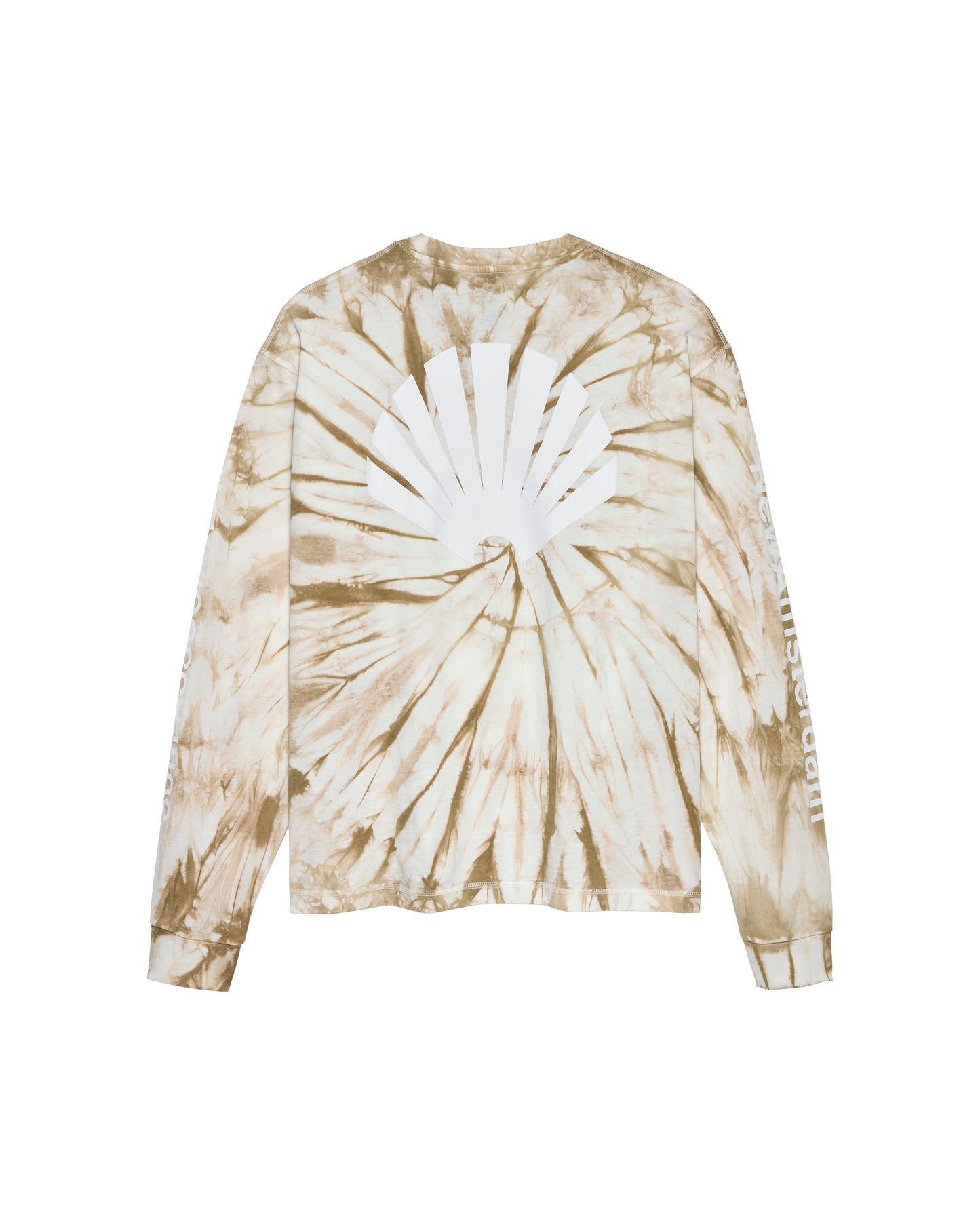 LOGO LONGSLEEVE ALMOND+FOAM WHITE TIE DYE/WHITE | Almond