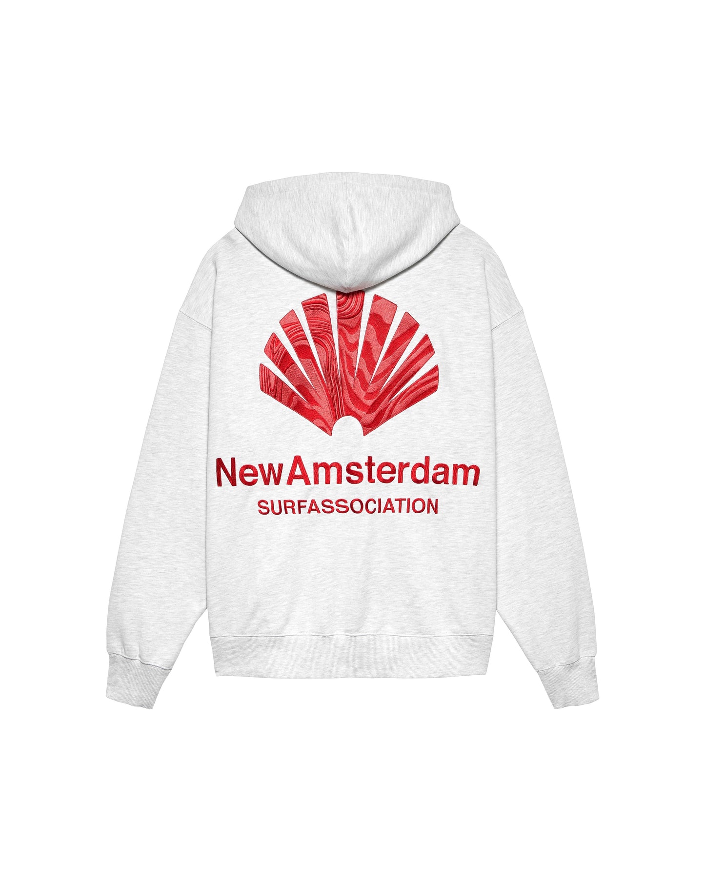 LOGO HOODIE ASH/POPPY RED | Ash