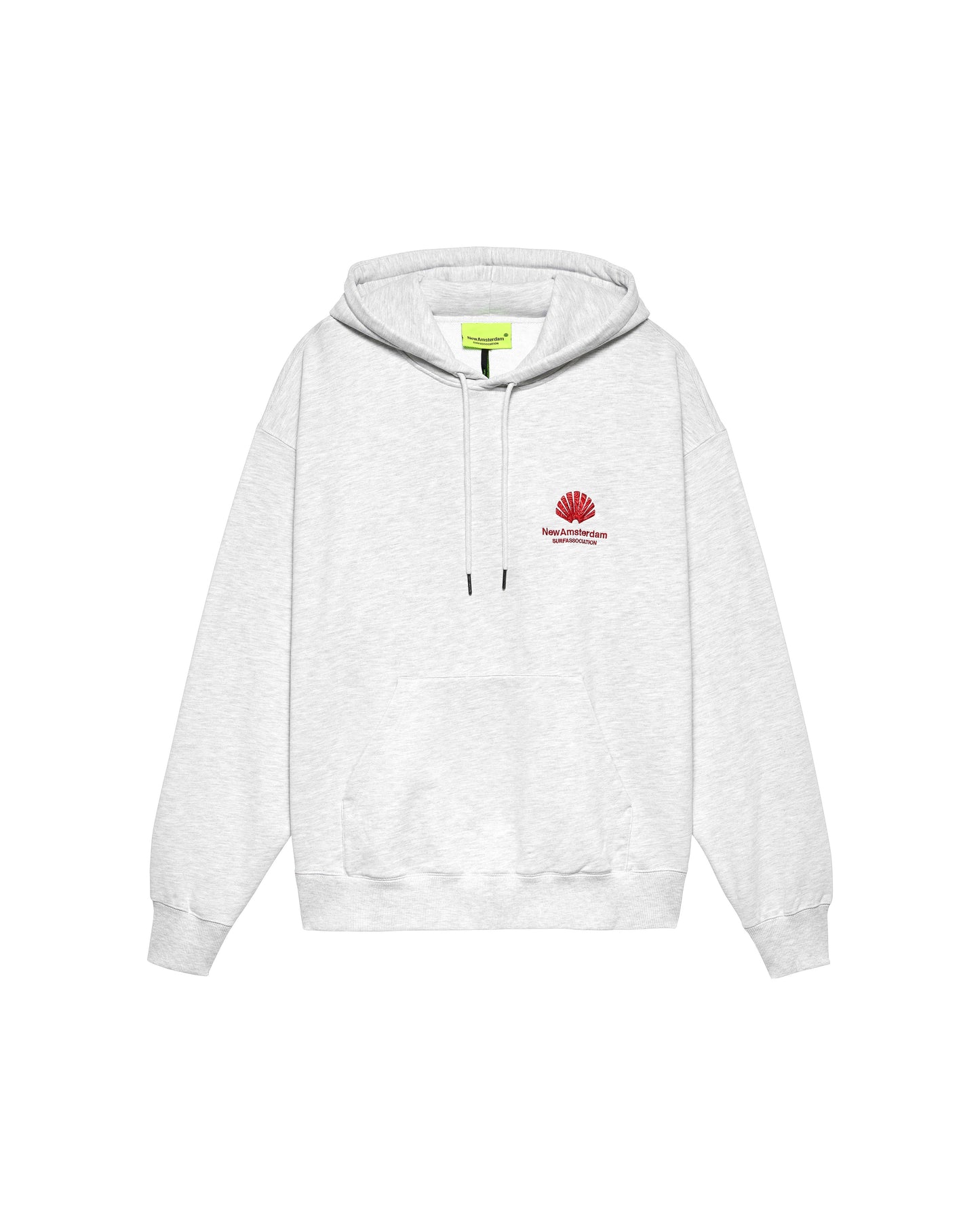 LOGO HOODIE ASH/POPPY RED | Ash
