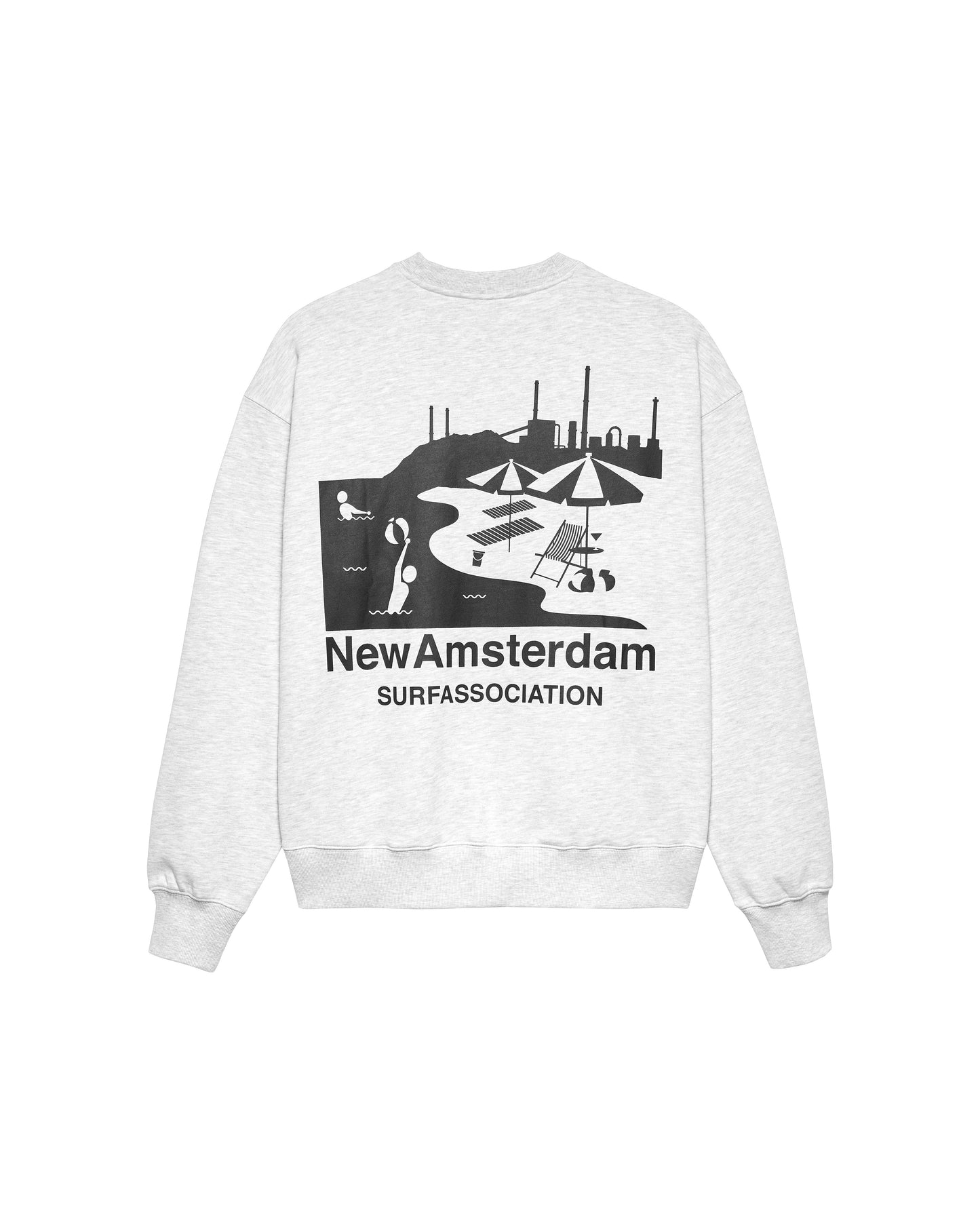 BEACH SIGN CREWNECK ASH | Ash