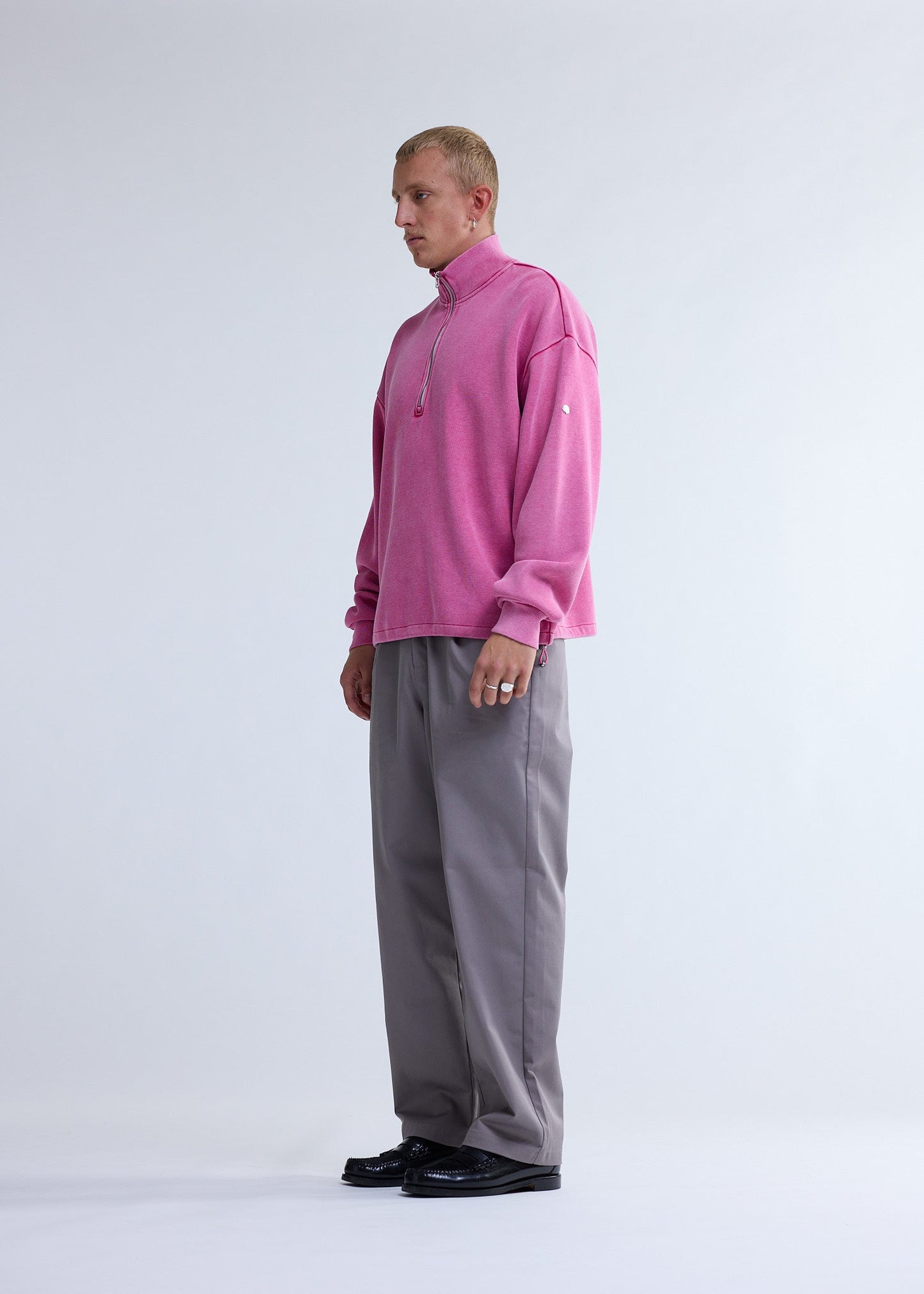 PLATE HALF-ZIP WASHED PINK | Washed pink