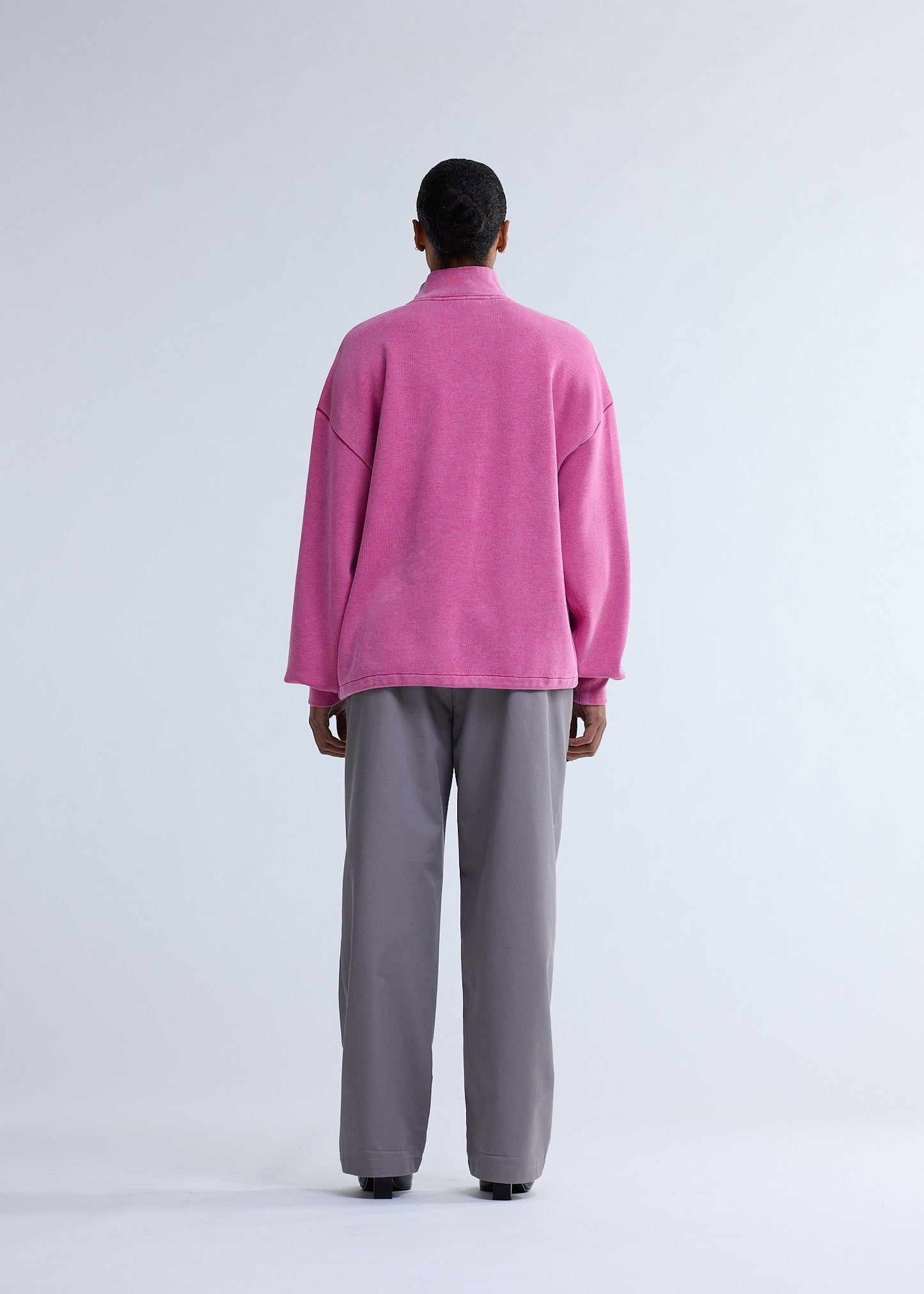 PLATE HALF-ZIP WASHED PINK | Washed pink