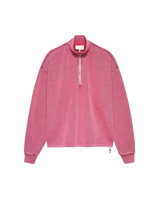 PLATE HALF-ZIP WASHED PINK | Washed pink