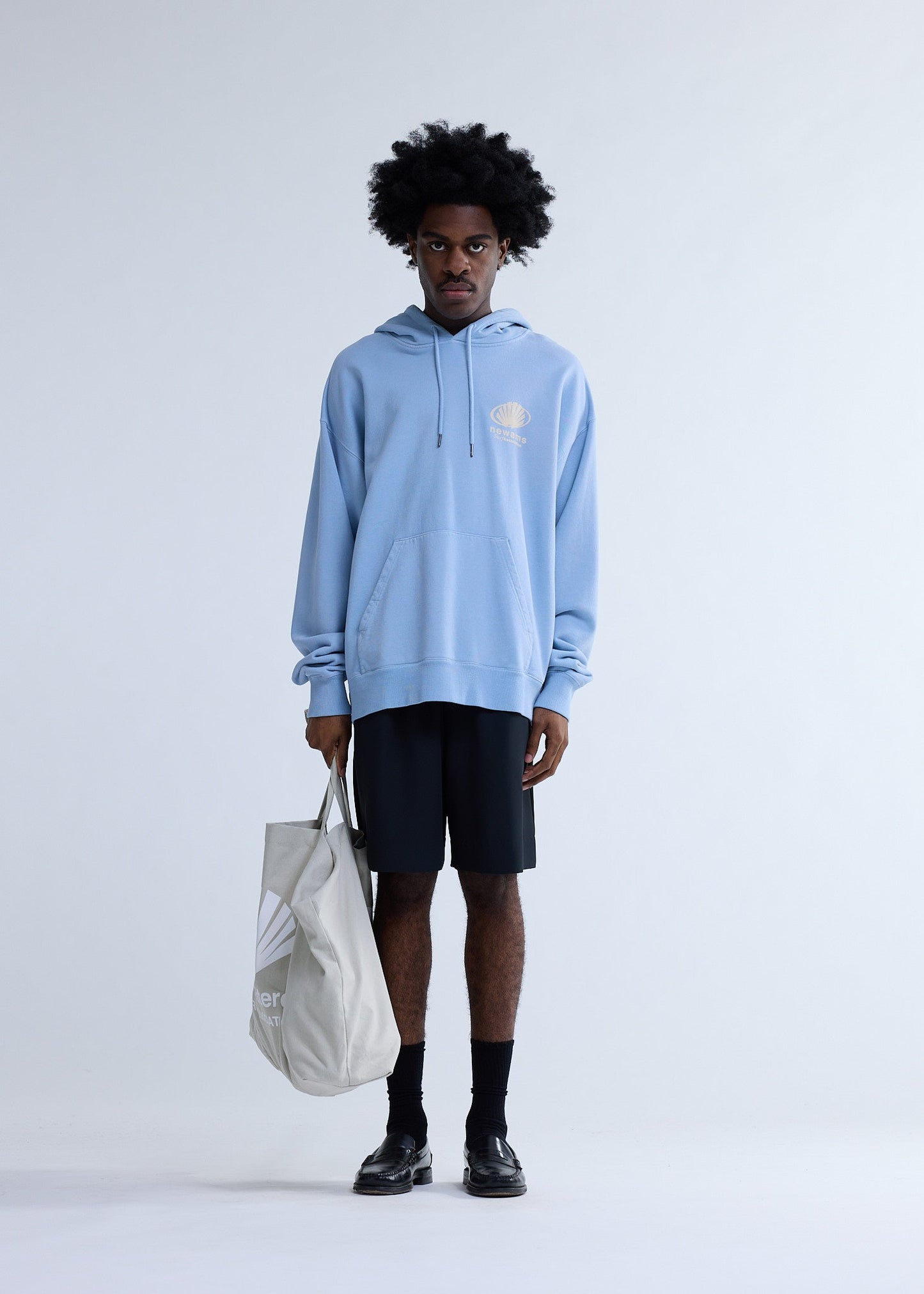 CORPORATE LOGO HOODIE BABY BLUE | Baby blue