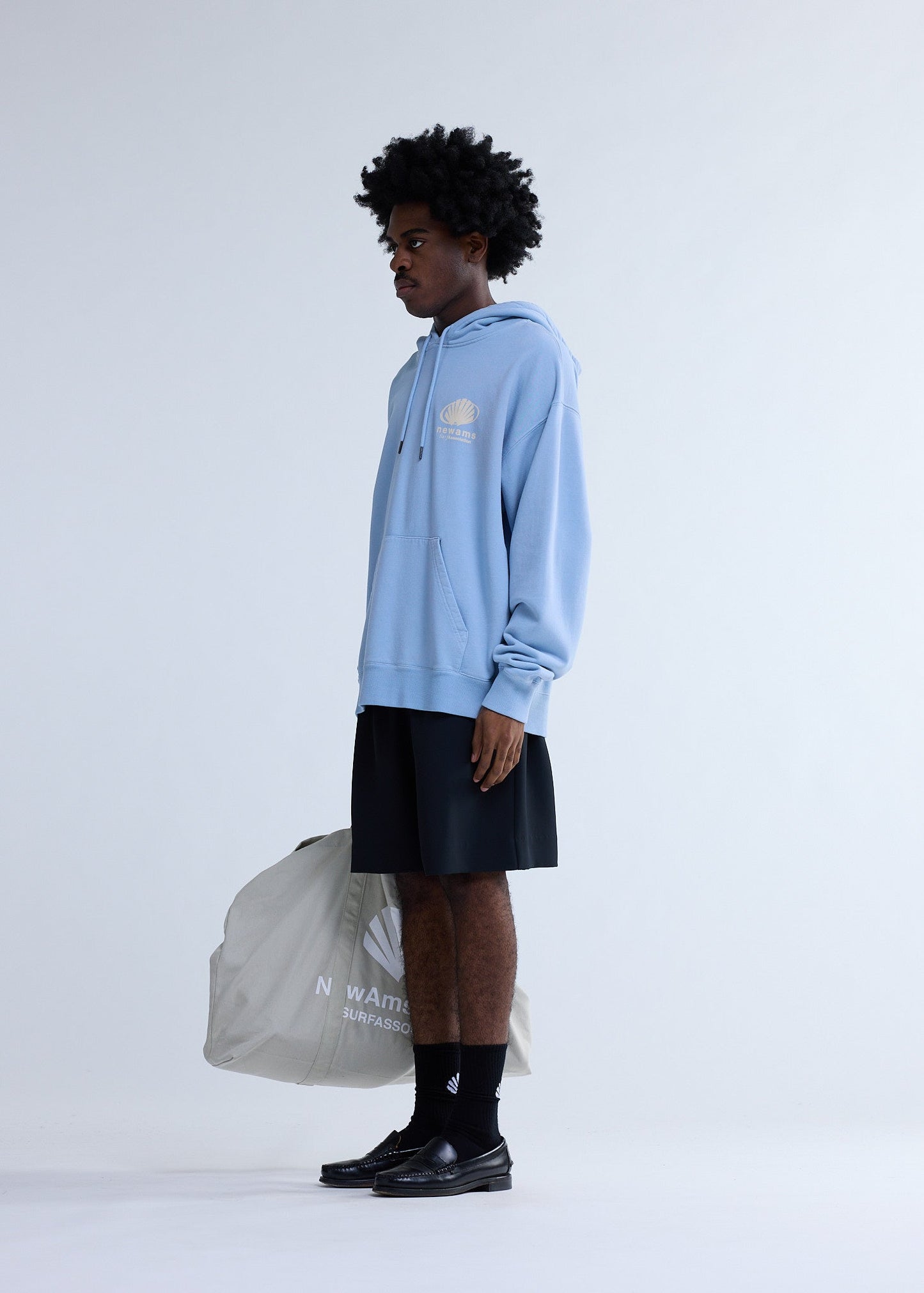 CORPORATE LOGO HOODIE BABY BLUE | Baby blue