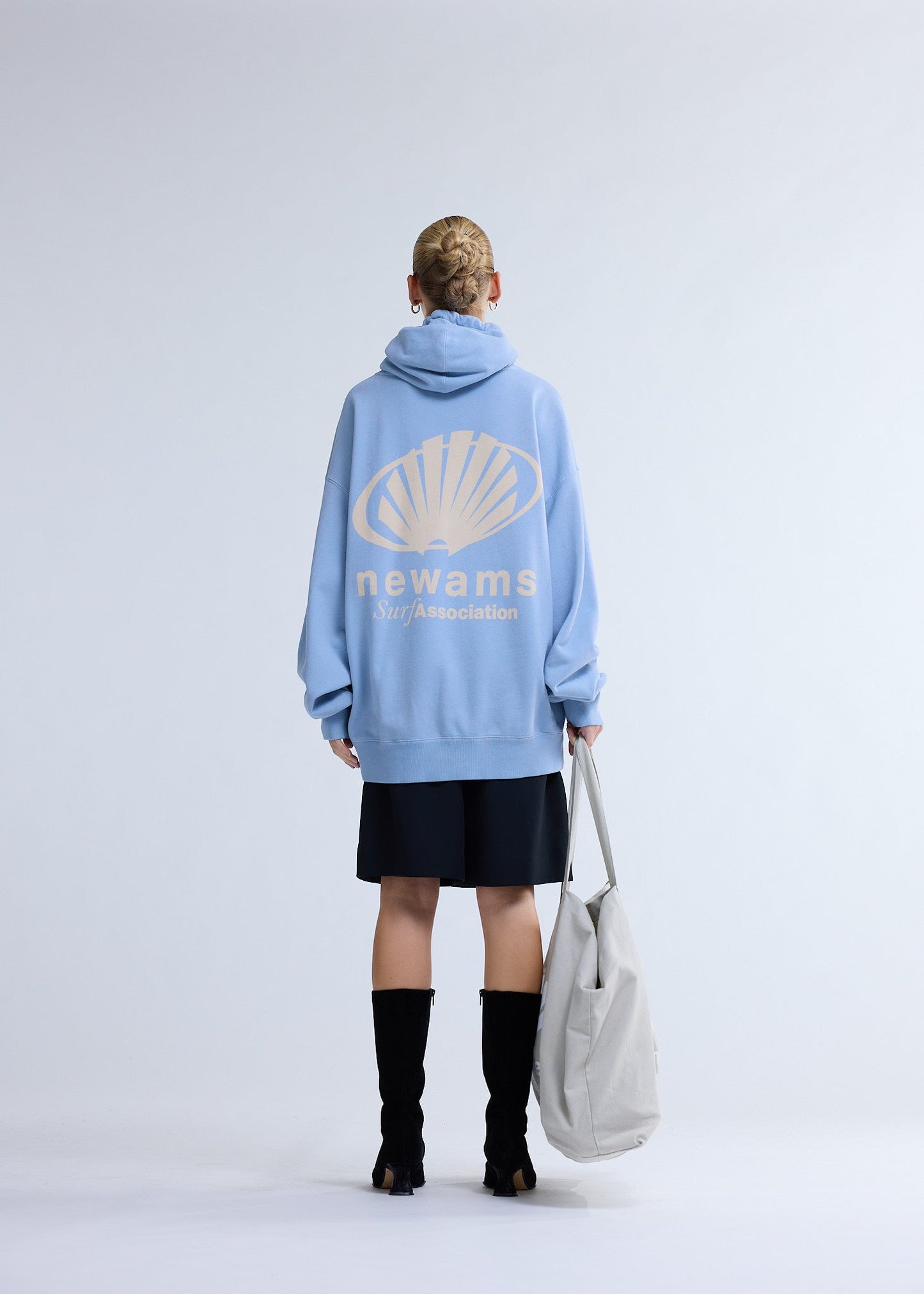 CORPORATE LOGO HOODIE BABY BLUE | Baby blue