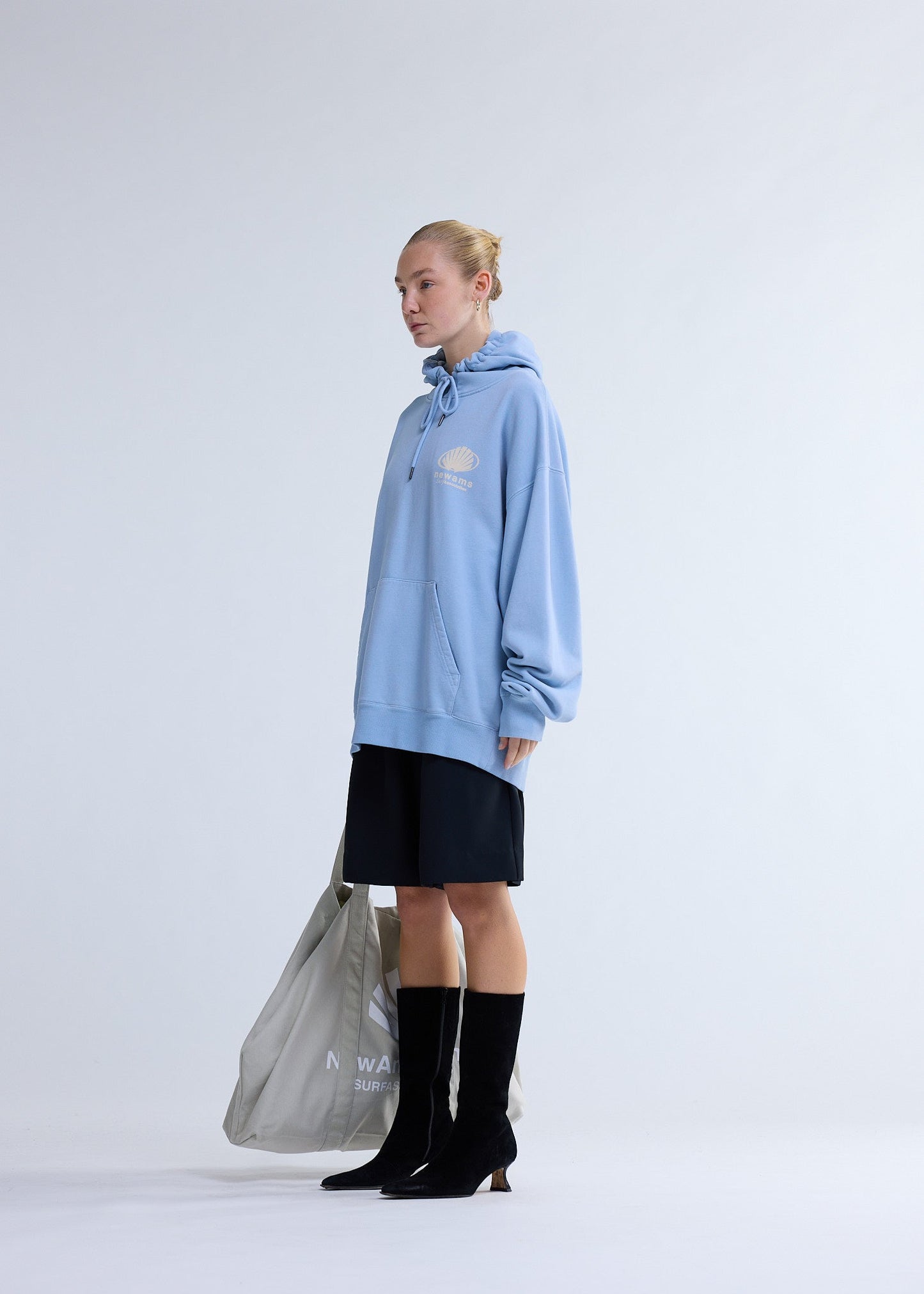 CORPORATE LOGO HOODIE BABY BLUE | Baby blue