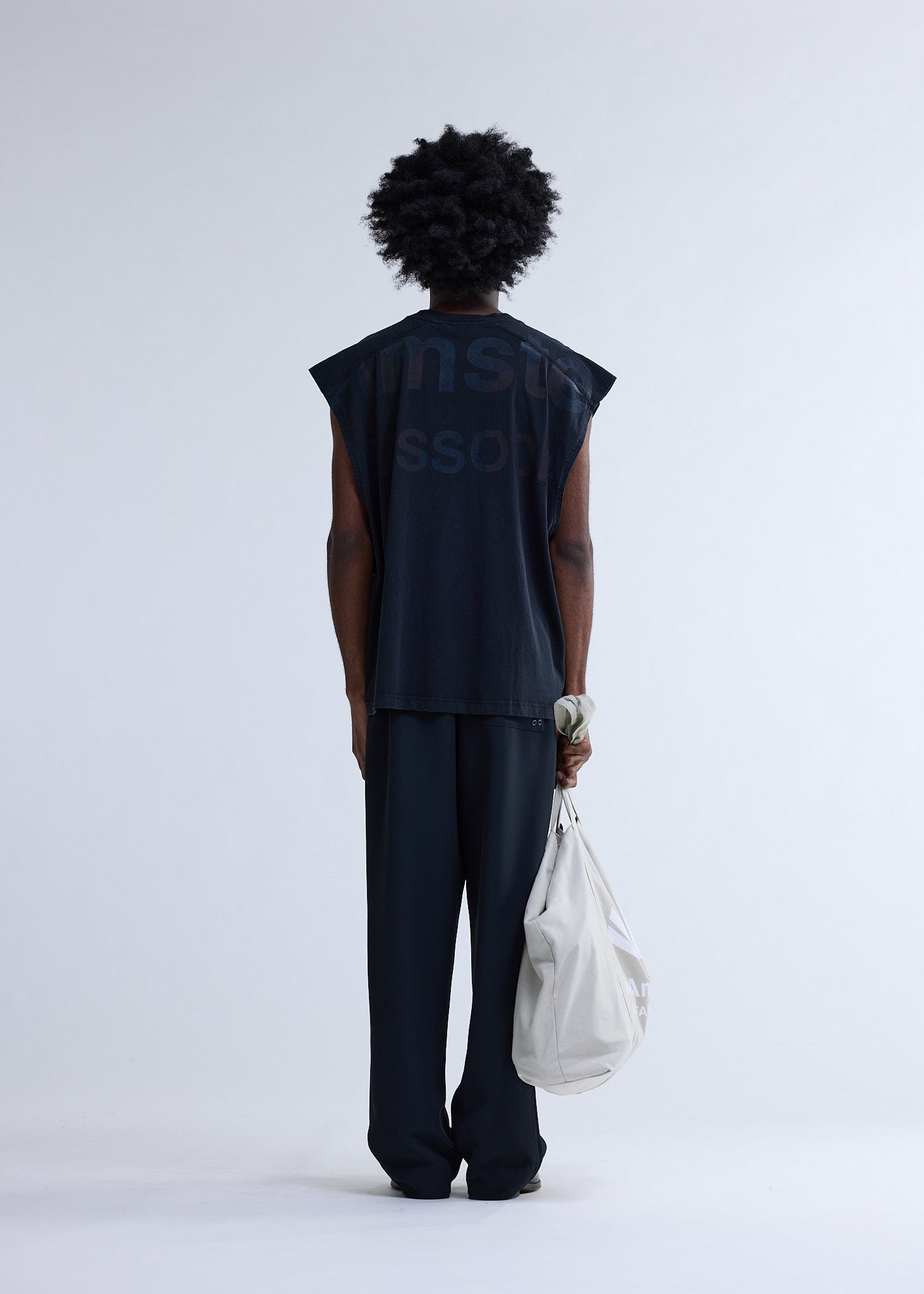 NAME TEE SLEEVELESS BLACK | Black