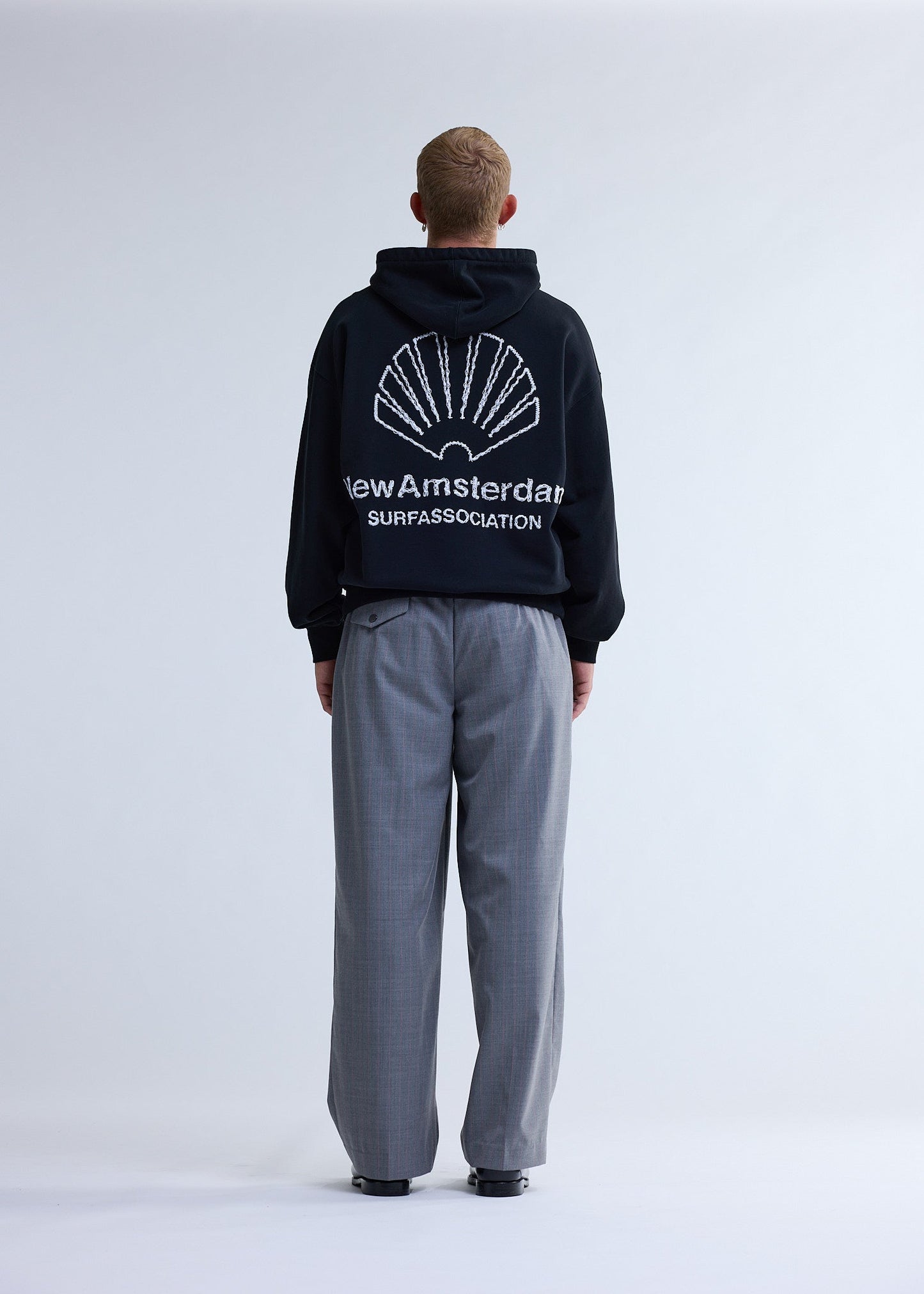 LOGO HOODIE + BLACK/WHITE | Black