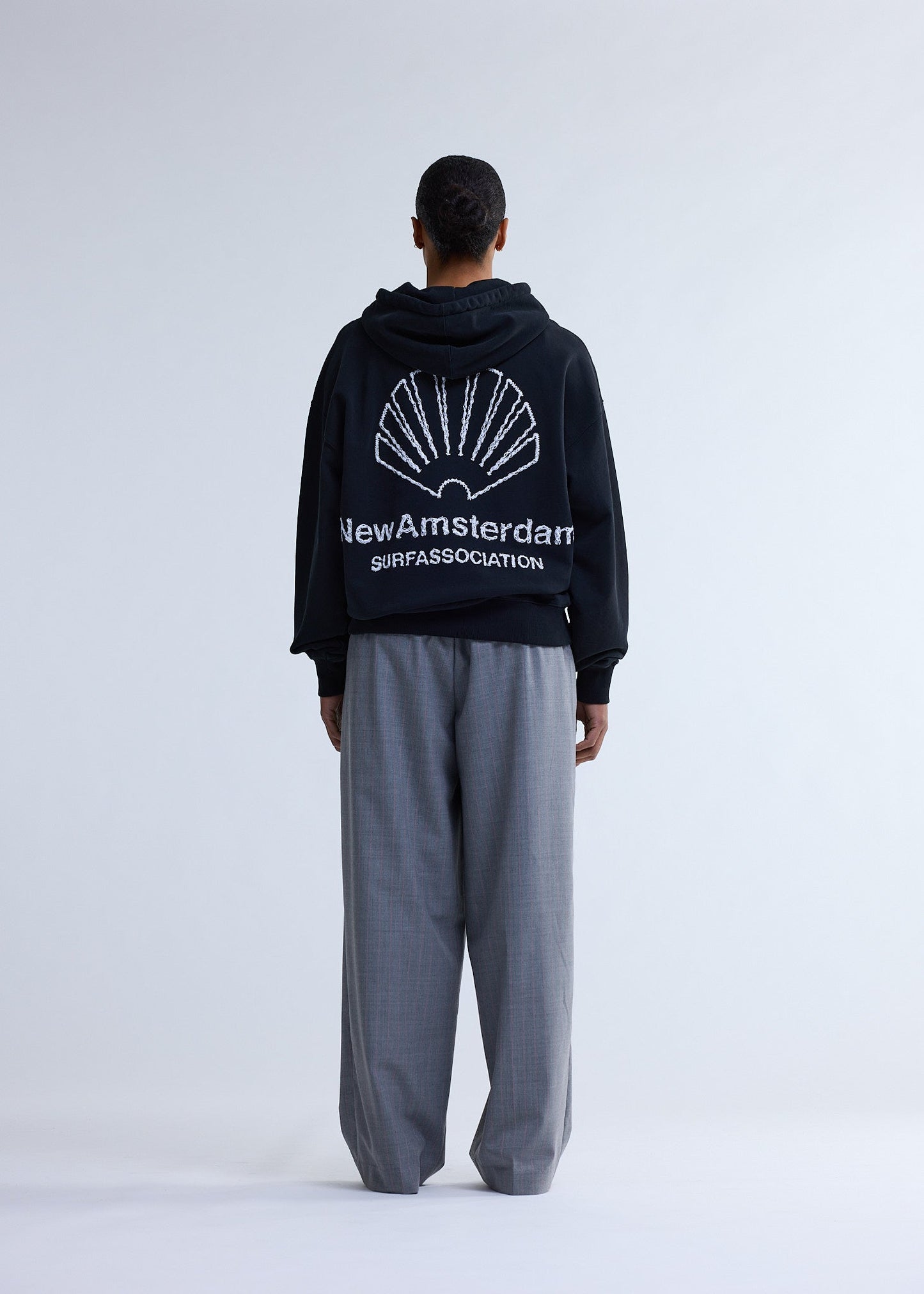 LOGO HOODIE + BLACK/WHITE | Black
