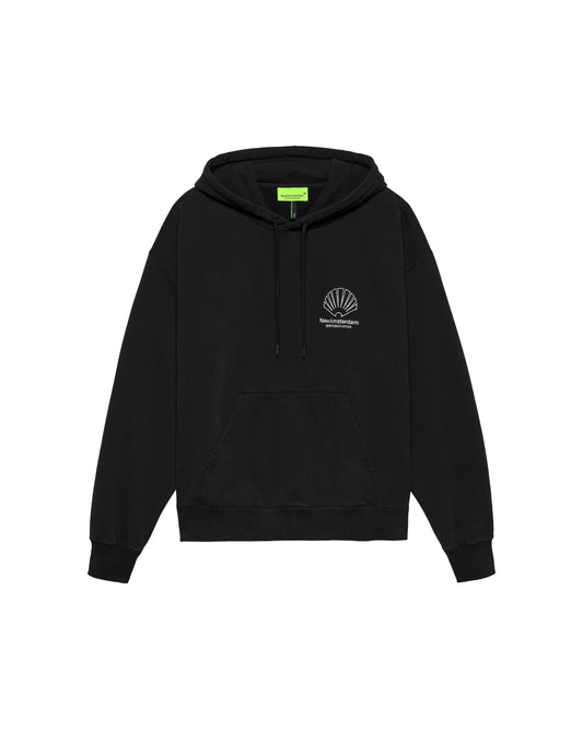 LOGO HOODIE + BLACK/WHITE | Black