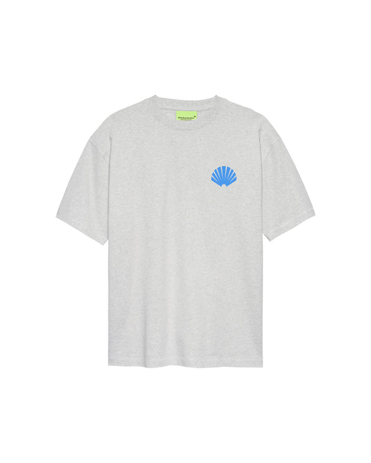 LOGO TEE ASH/BLUE | Ash