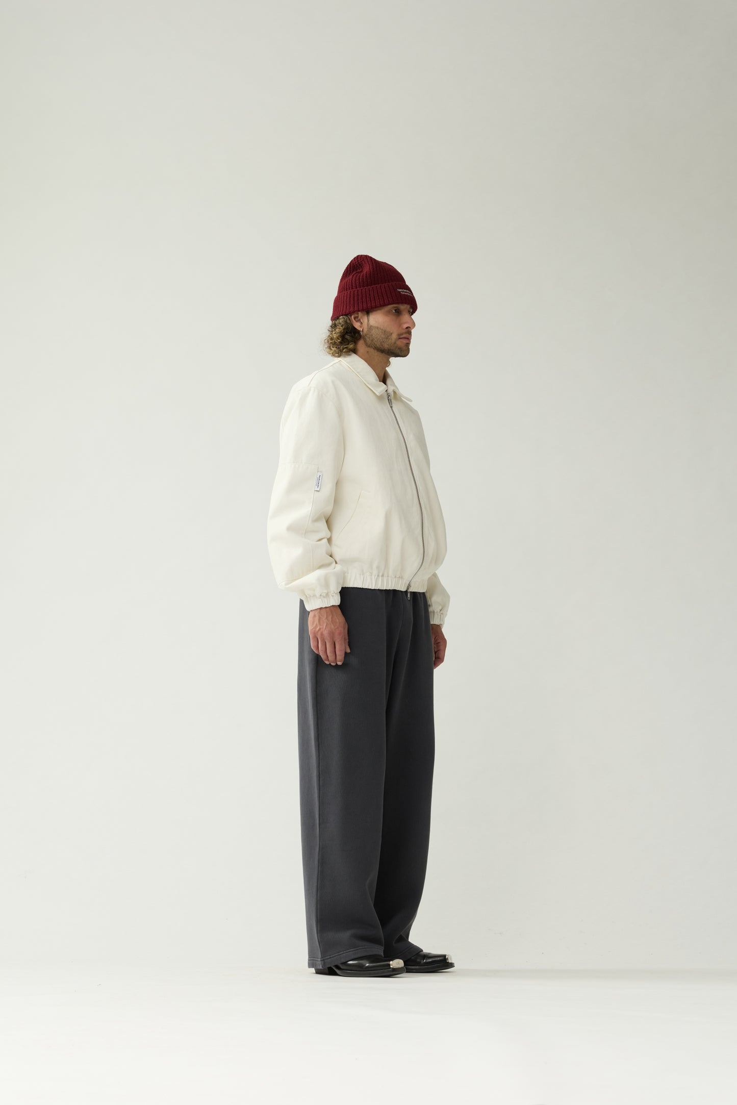 DENIM PADDED JACKET | White