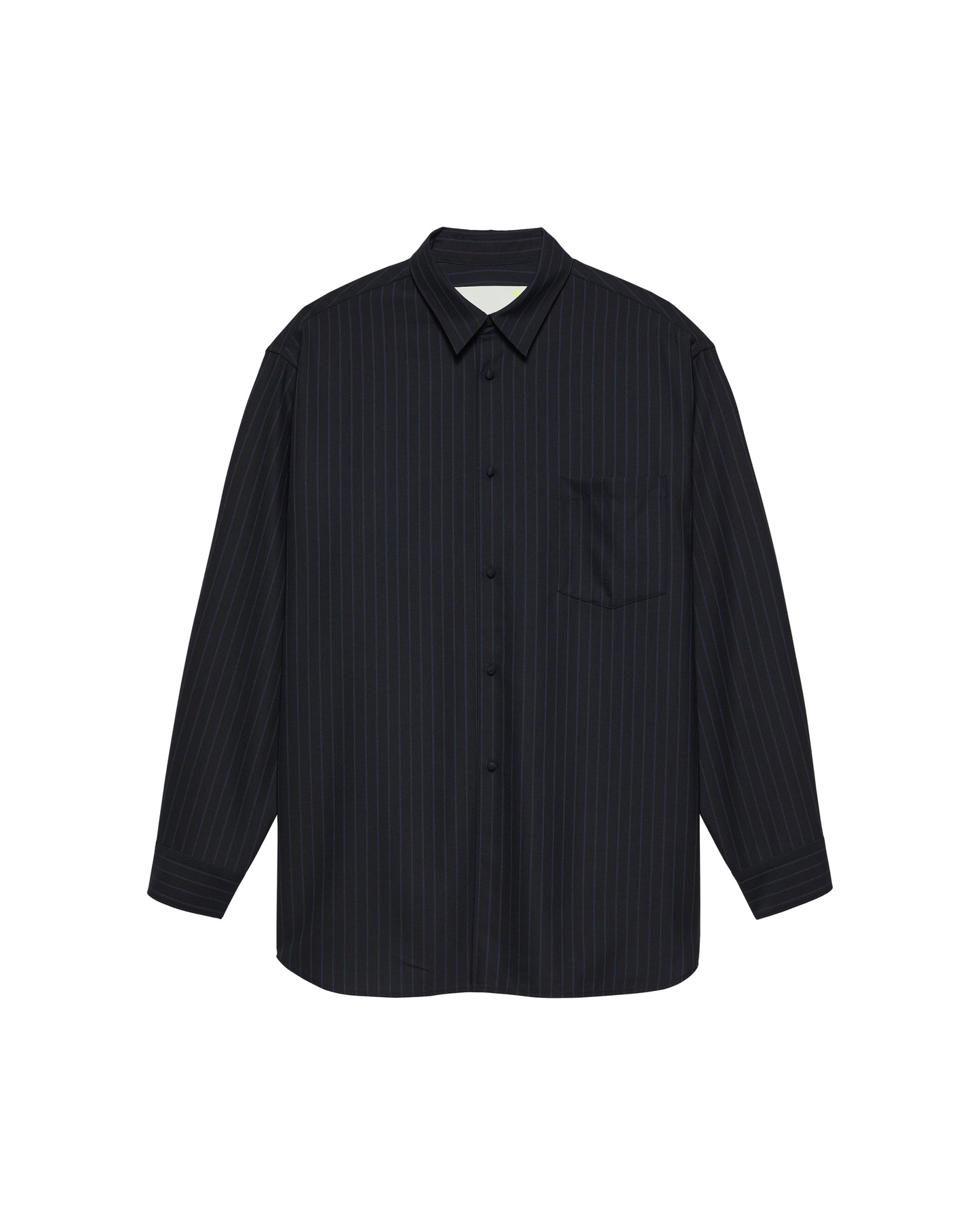 WOOL OVERSIZED BUTTON-UP | Navy