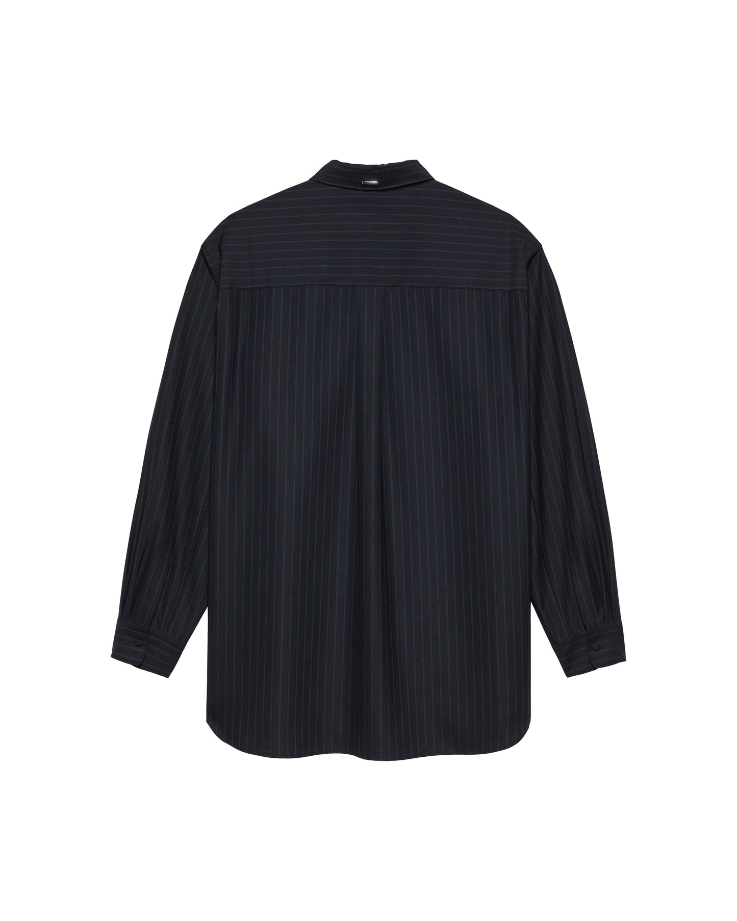 WOOL OVERSIZED BUTTON-UP | Navy