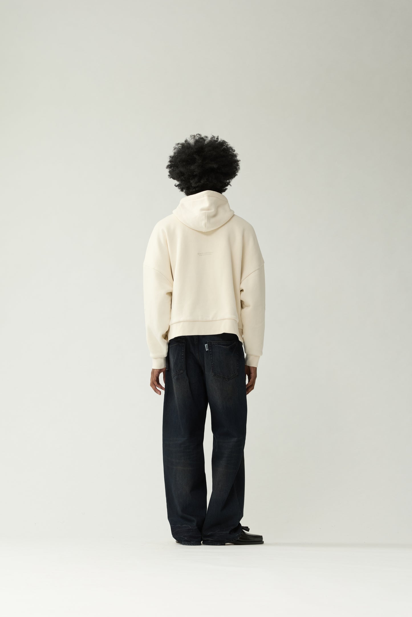 DOUBLE LAYERED HOODIE | Bone