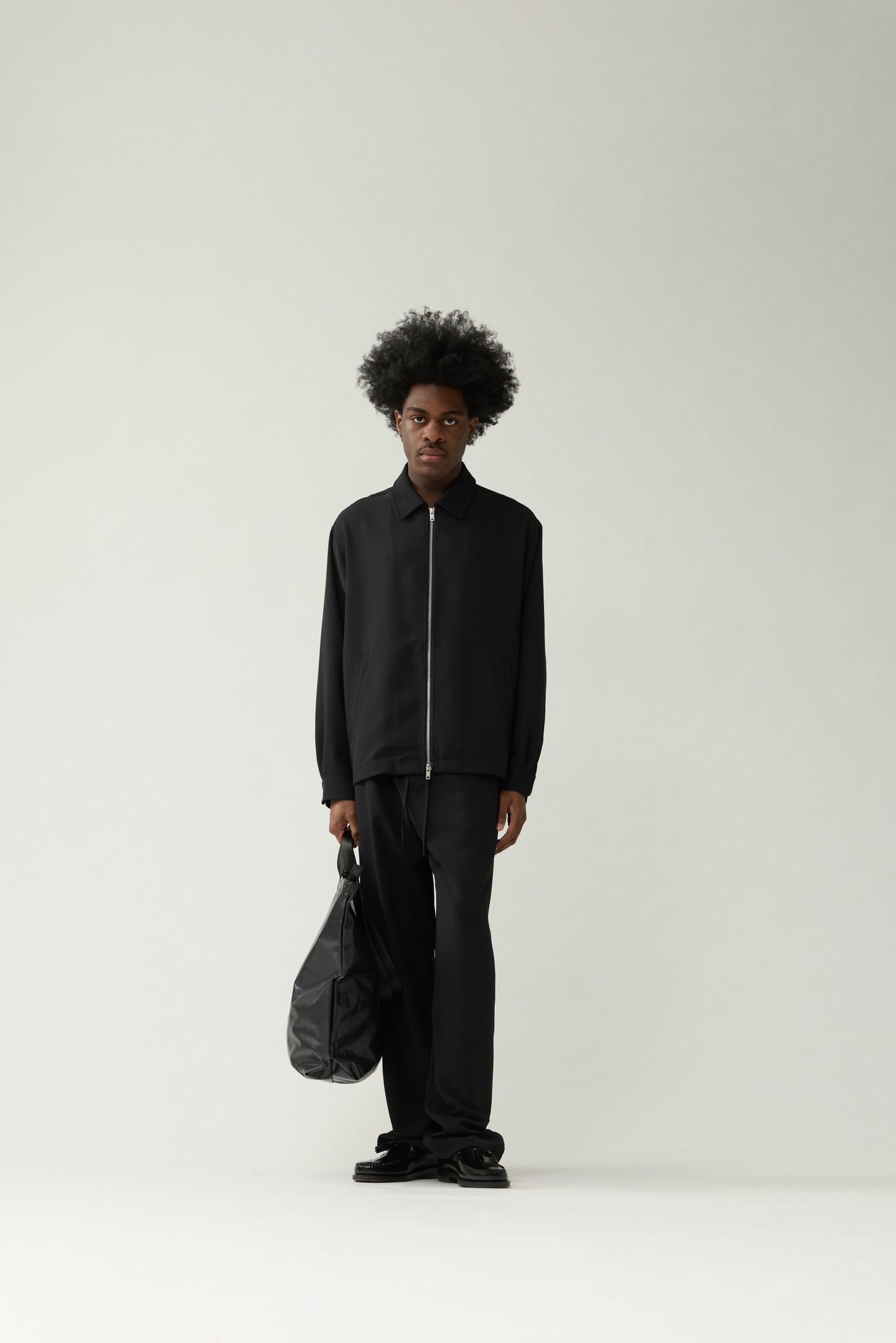 ZIP UP SHIRT | Black