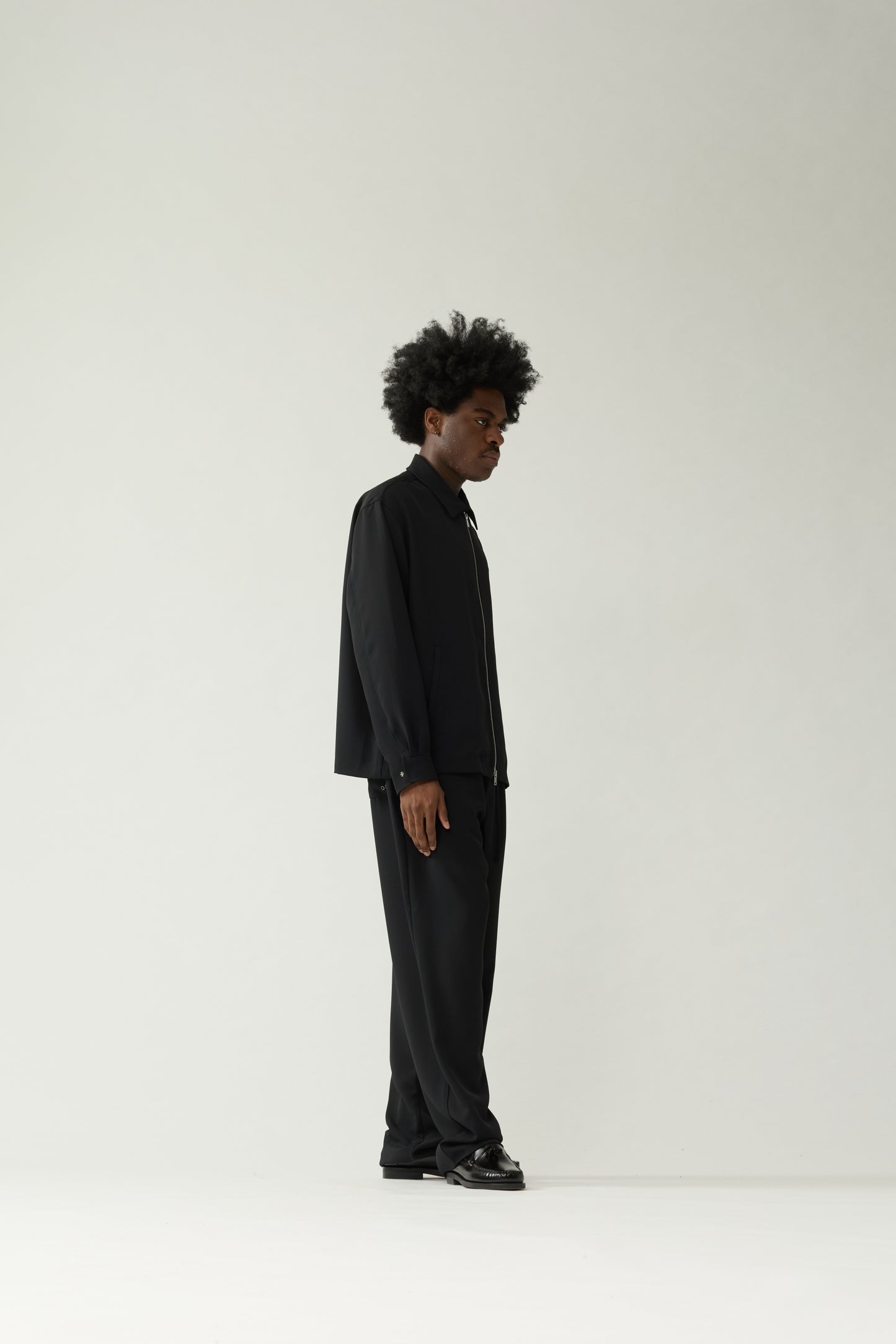 ZIP UP SHIRT | Black