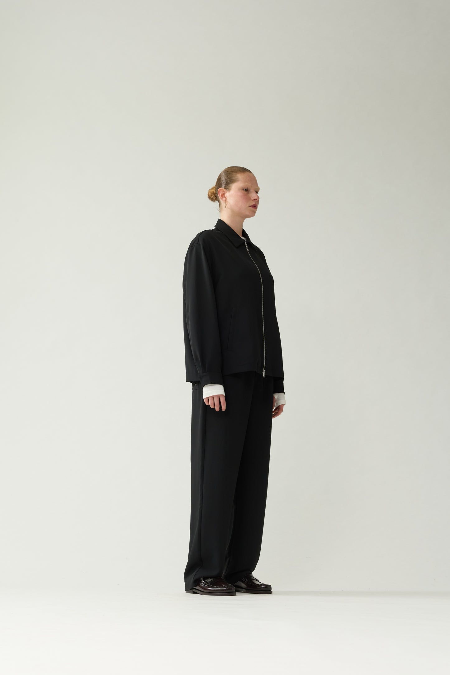 ZIP UP SHIRT | Black