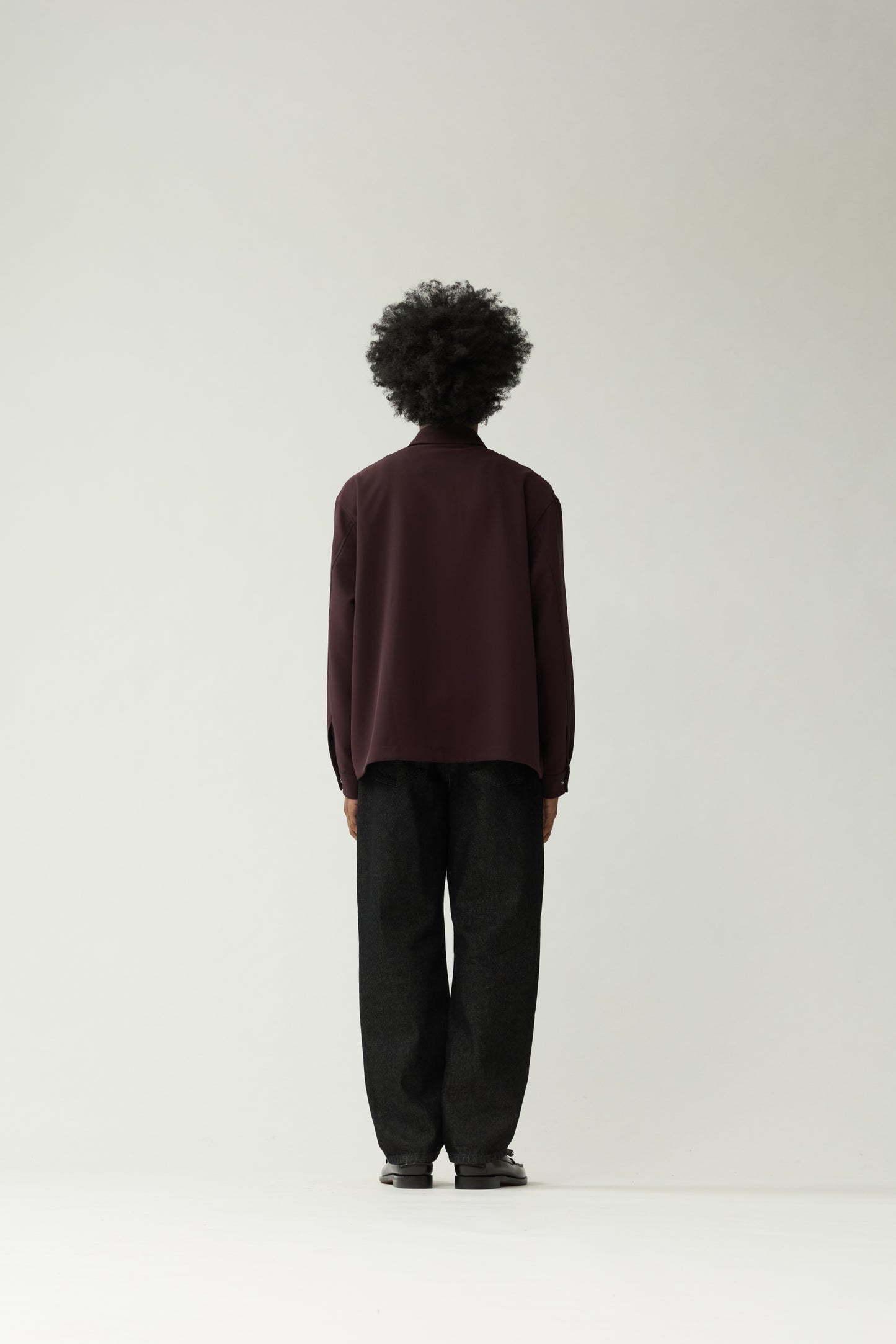 ZIP UP SHIRT | Burgundy