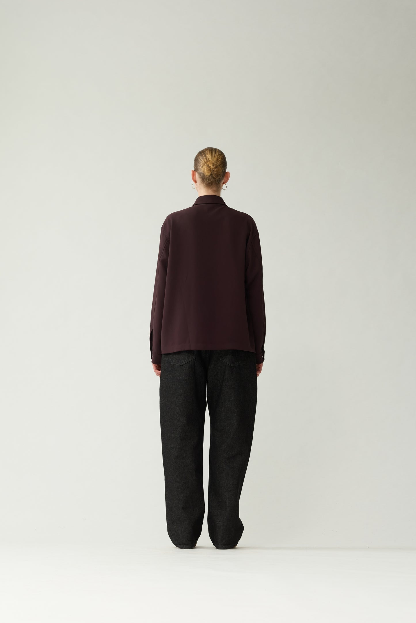ZIP UP SHIRT | Burgundy